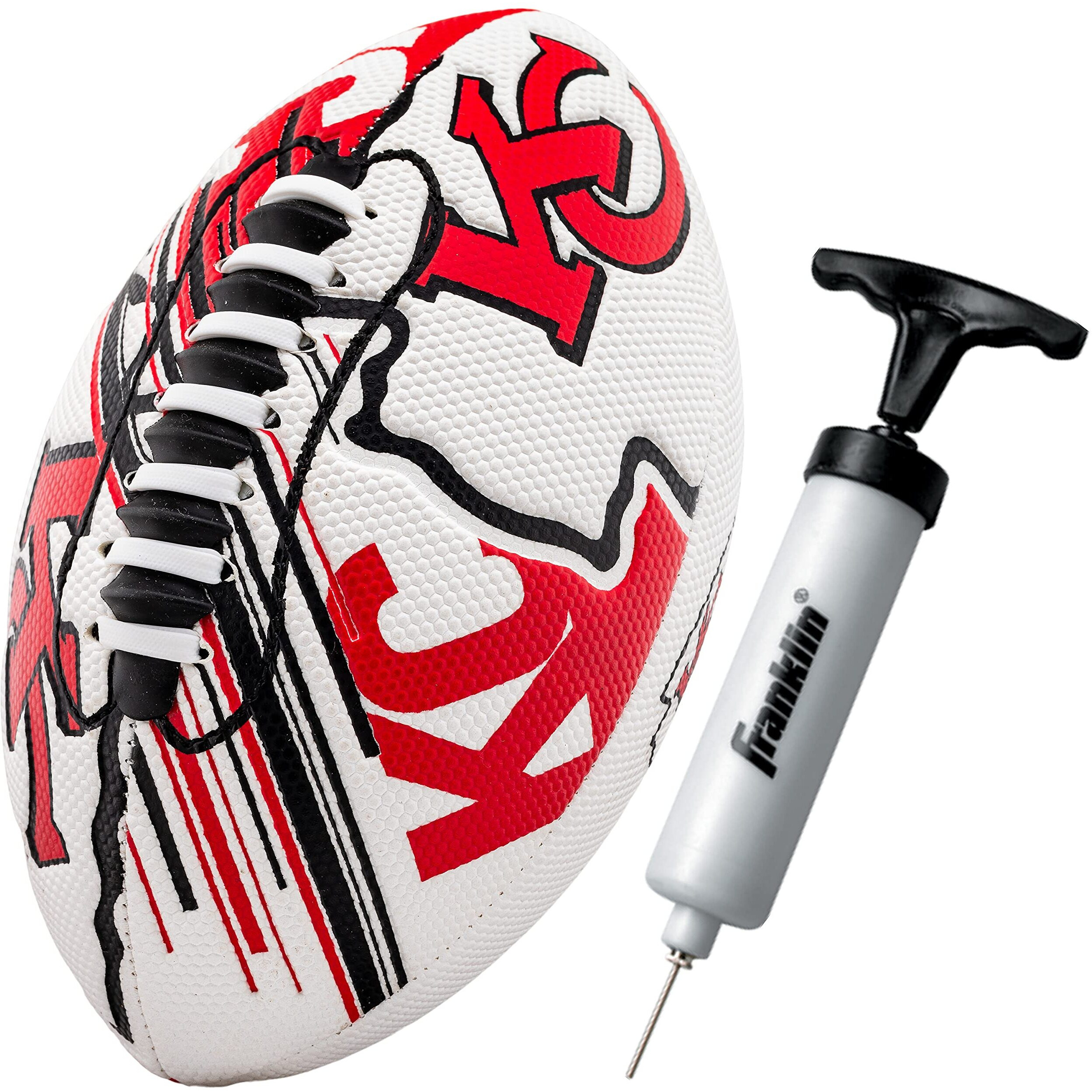 Franklin Sports Nfl Kansas City Chiefs Football - Youth Mini Football - 8.5 Football- Spacelace Easy Grip Texture- Perfect For Kids
