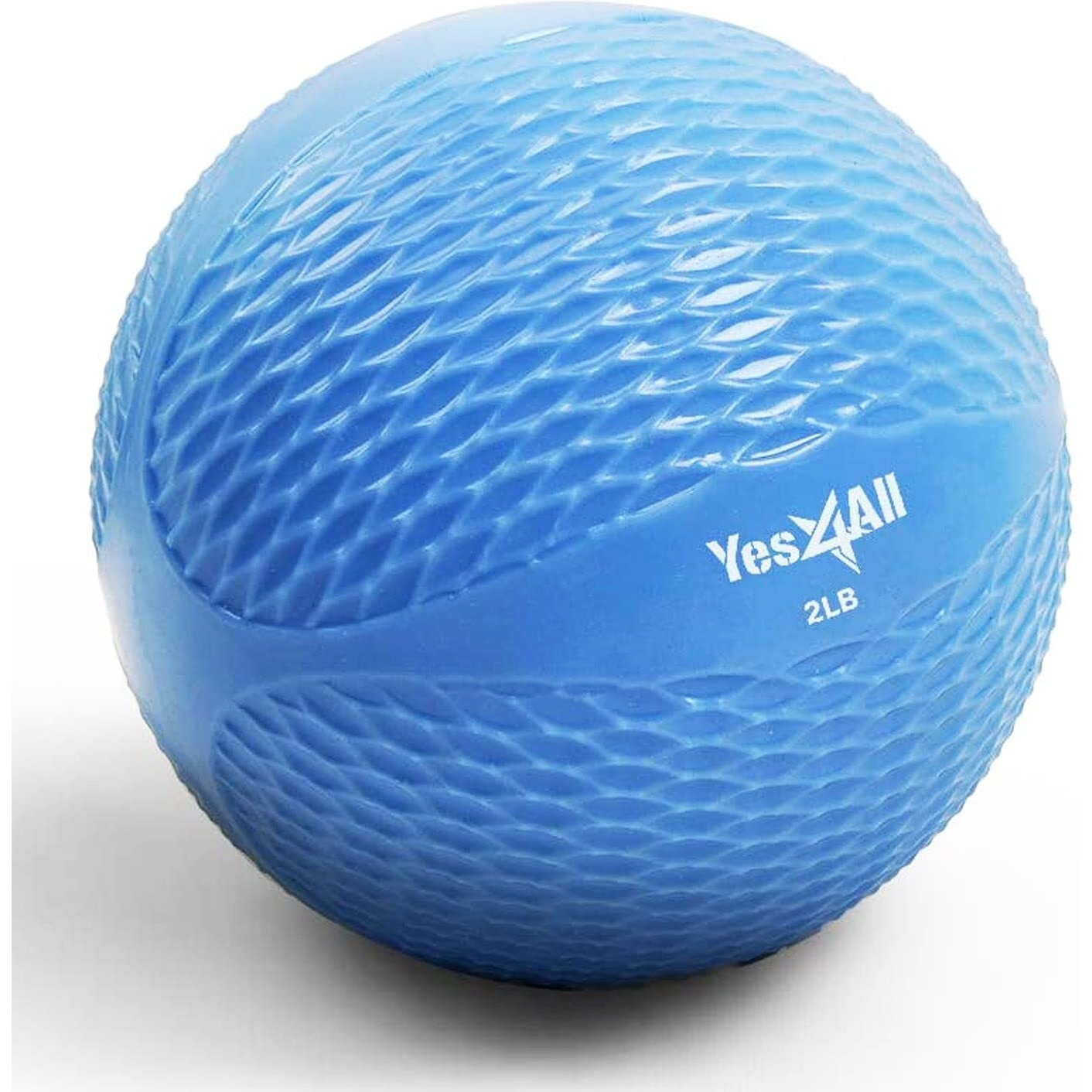 Yes4All Soft Weighted Toning Ballmedicine Ball & Exercise Pilates Ring - Multi Colors & Weights Available (Blue - Size 2Lbs)
