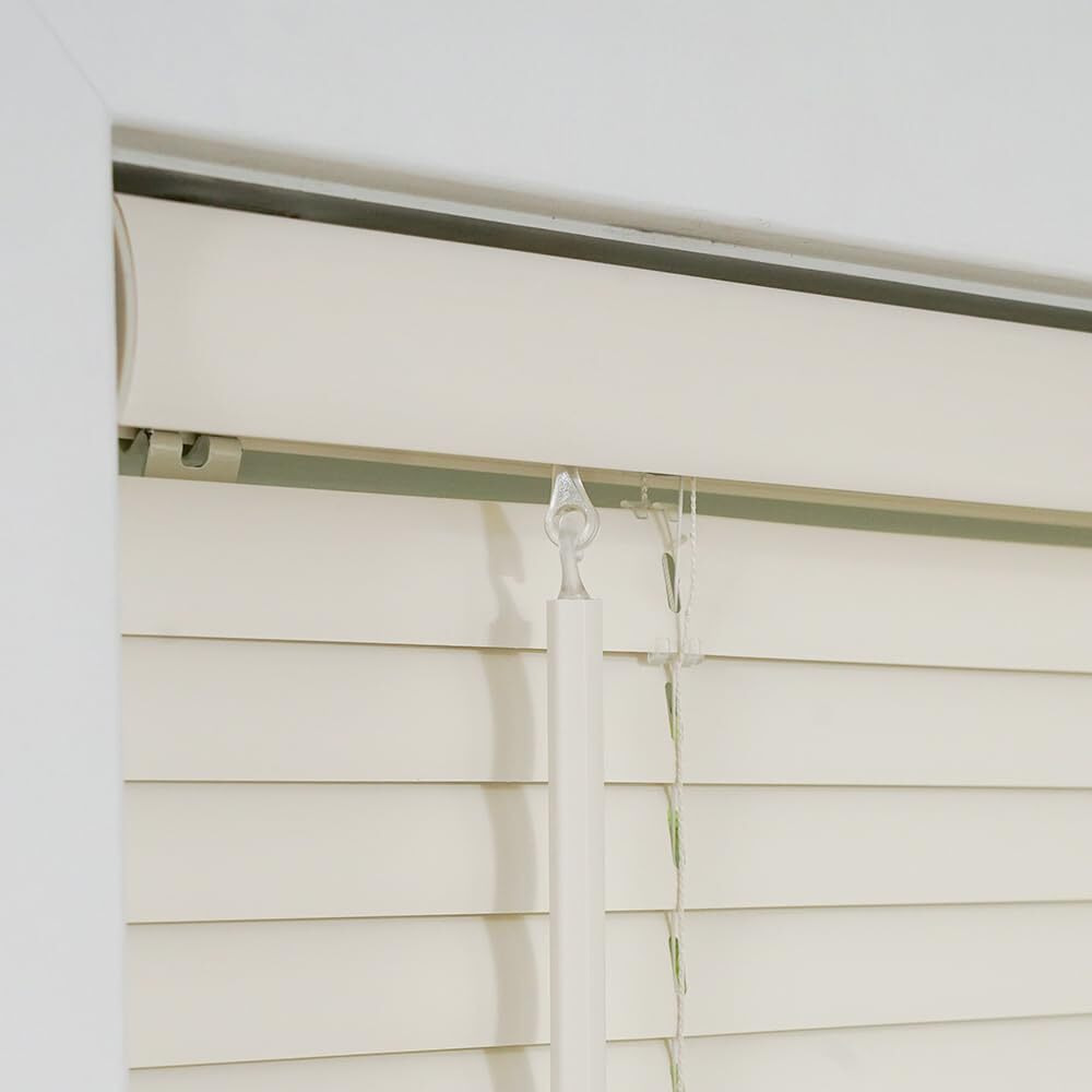 Room Darkening Cordless Mini Blind - 33.5" W X 48" L - Alabaster, Over 1,400 Custom Sizes Starting At 9.97, Durable 1" Vinyl Slats, Smooth Lift Operation, Horizontal Window Shades By Lumino