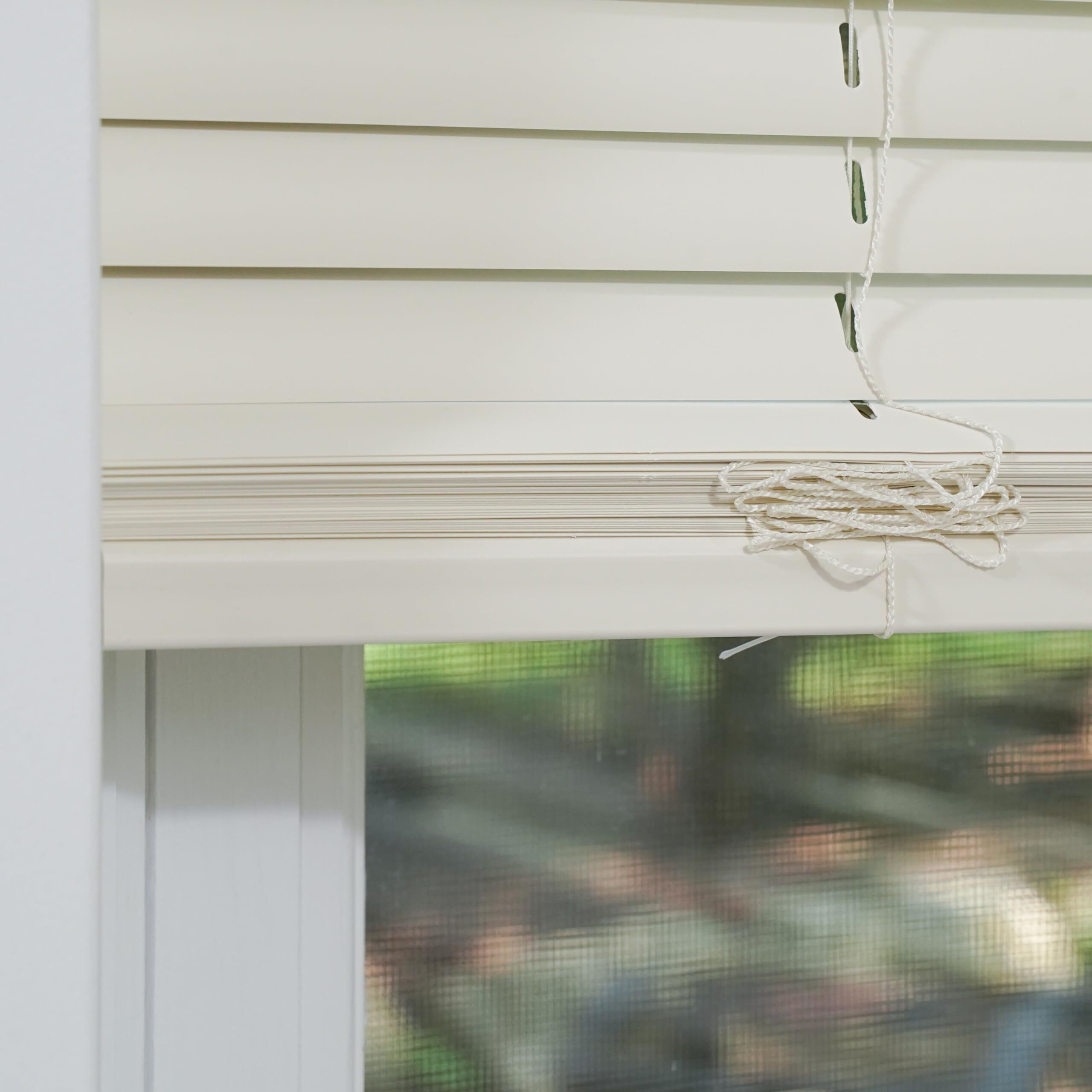 Room Darkening Cordless Mini Blind - 33.5" W X 48" L - Alabaster, Over 1,400 Custom Sizes Starting At 9.97, Durable 1" Vinyl Slats, Smooth Lift Operation, Horizontal Window Shades By Lumino