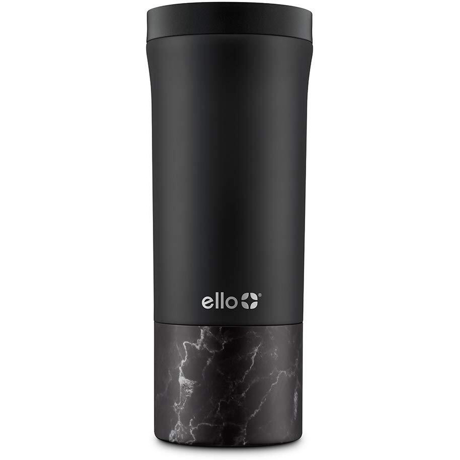 Ello Miri 16Oz Vacuum Insulated Stainless Steel Travel Mug, Leak-Proof Slider Lid, Keeps Hot For 5 Hours, Perfect For Coffee Or Tea, Bpa-Free, Fits Most Cupholders, Holiday Gift, Black