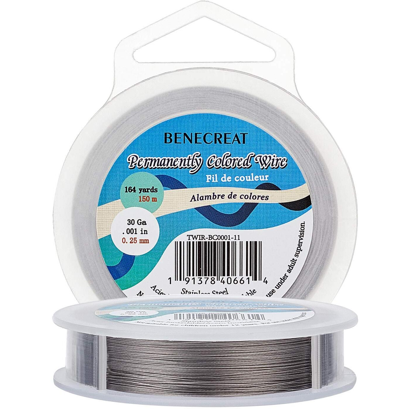 Benecreat 7 Strands Bead String Wire (0.25Mm, 490Ft) Nylon Coated Stainless Steel Beading Wire For Necklace Bracelet Making