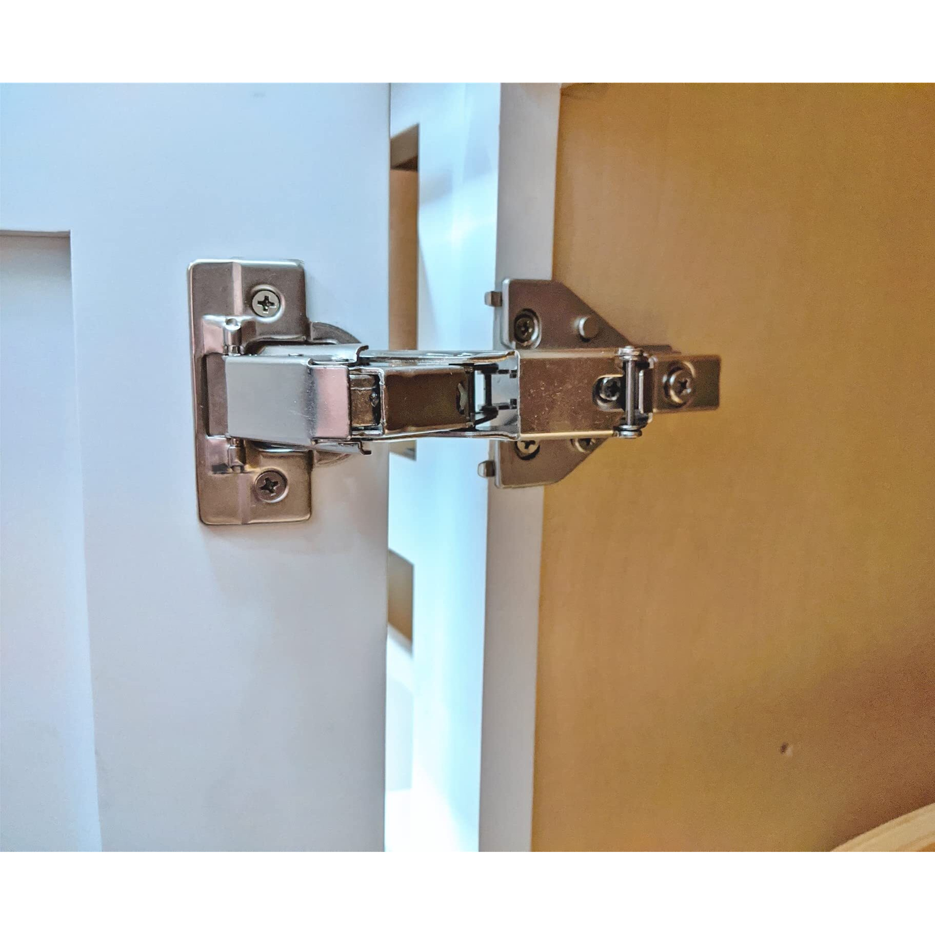 165 Degree Full Overlay Screw-On Lazy Susan Cabinet Hinge With Face Frame Plate For Door Connect Frame For Kitchen Cabinet, Corner Door Hinges, Metal Lasy Susan Hardware Corner Cabinet Replacement
