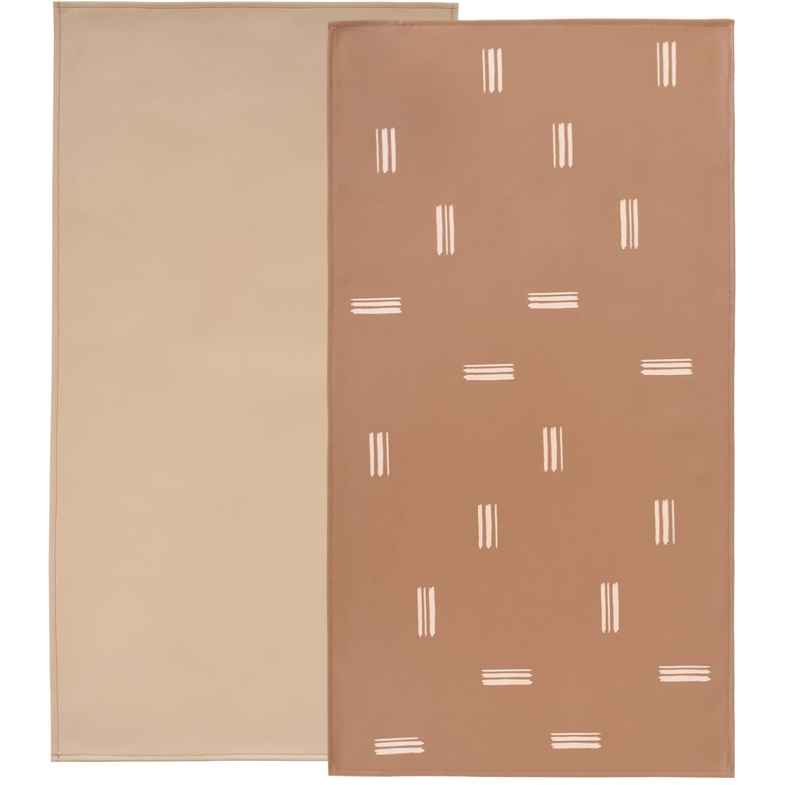 Owlowla Baby Diaper Changing Pad Portable Changing Mat Travel Changing Pad Liner For Baby And Small Toddler(Beige&Brush Strokes)