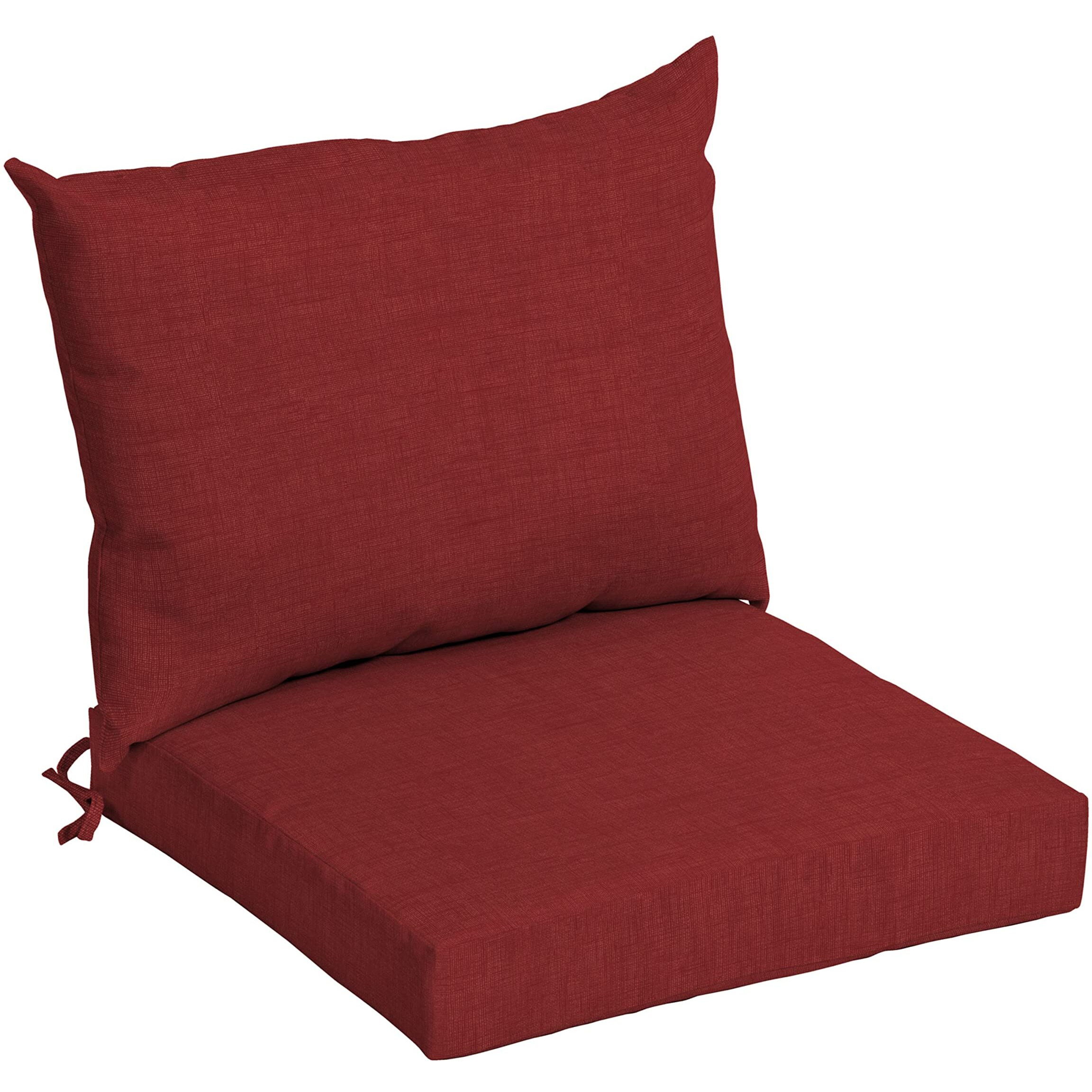 Arden Selections Outdoor Dining Chair Cushion Set 21 X 21, Ruby Red Leala