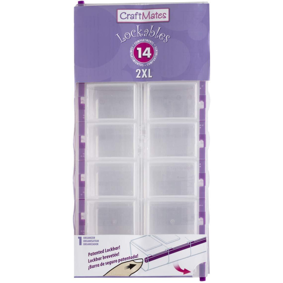 Craftmates Bead Organizer And Storage Container For Crafts And More, 14 Locking Compartments, (Display)