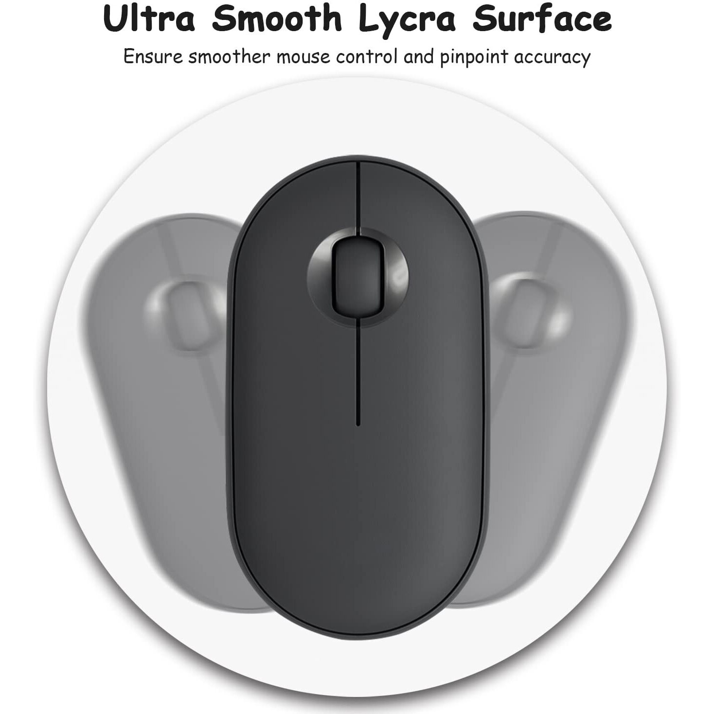 Dapesuom Small Mouse Pad, 5 X 6 Inch Thick Rubber Premium-Textured Non-Slip Portable & Washable Mini Mouse Mat For Women Men Wireless Laptops Keyboard Tray Gaming Work Computer Office Travel, White