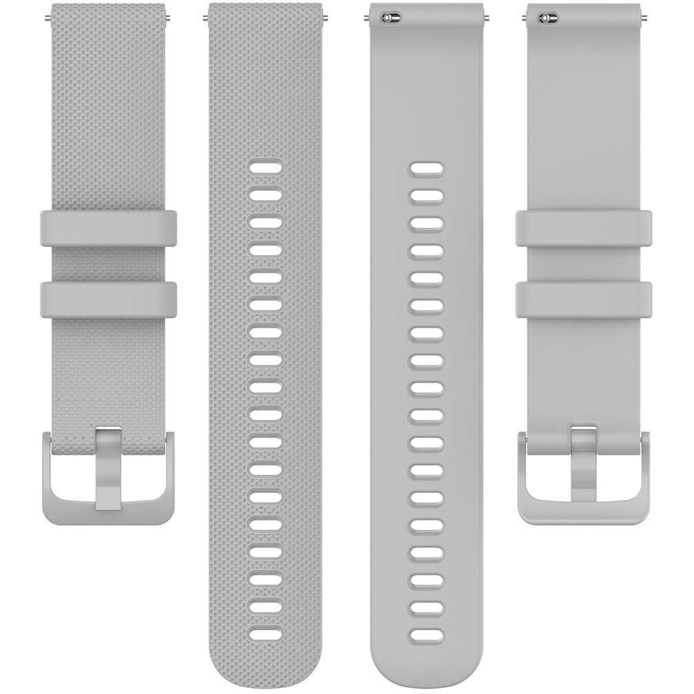 Yeejok 22Mm Silicone Bands Compatible For Fossil Men's Gen 6/5E 44Mm/Gen 5 Lte/Carlyle/Garrett/Women's Julianna Smart Watch, Replacement Quick Released Sport Fitness Watch Strap-Black+Gray