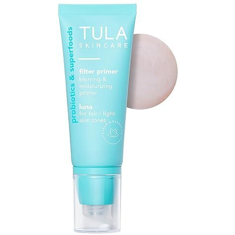 Tula Skin Care Face Filter Blurring And Moisturizing Primer - Supersize Luna, Evens The Appearance Of Skin Tone & Redness, Hydrates & Improves Makeup Wear, 2.02Fl Oz