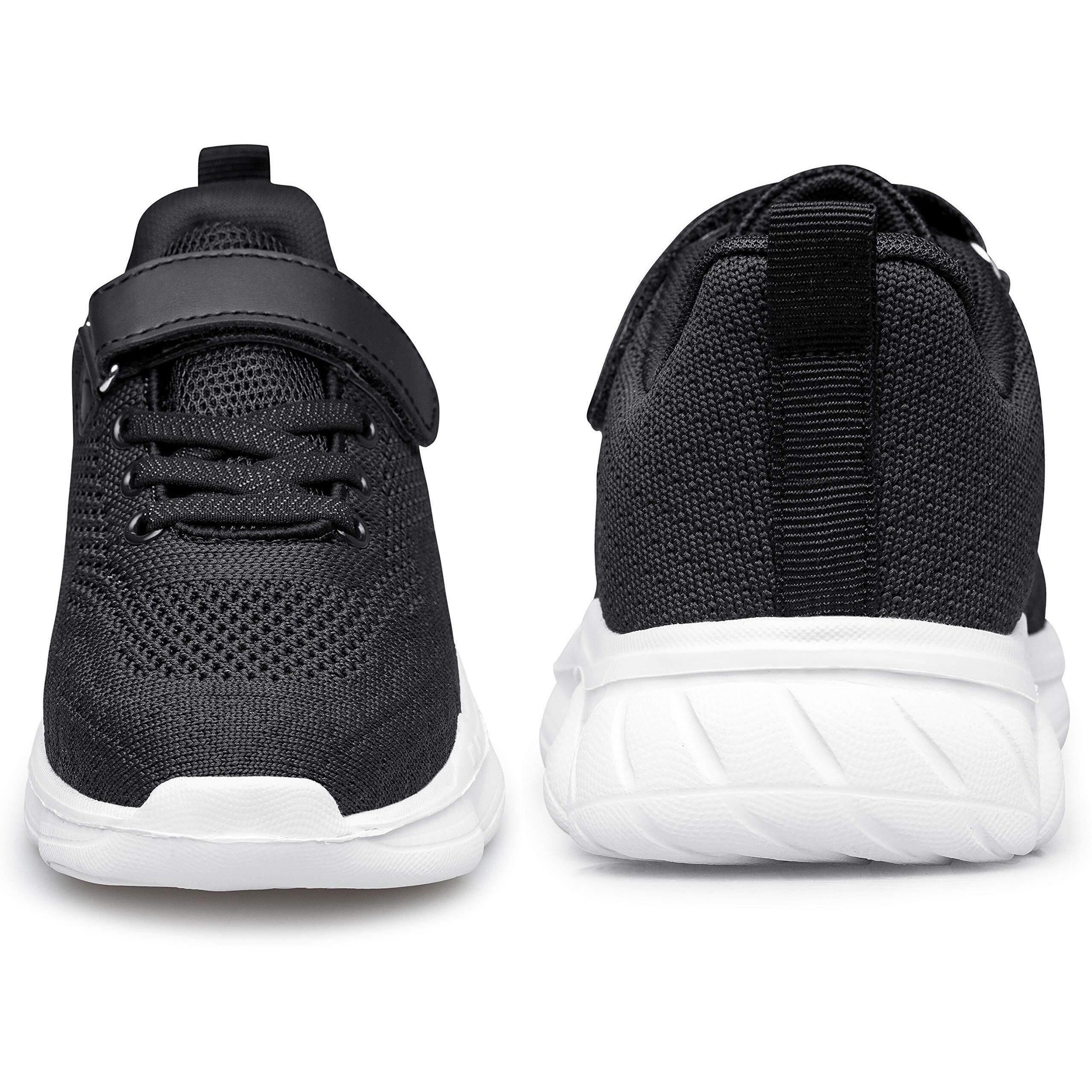 Murdesot Kids Shoes Toddler Boys Girls Athletic Running Sports Strap Sneakers For Toddler/Little Kid/Big Kid Size 11 Black