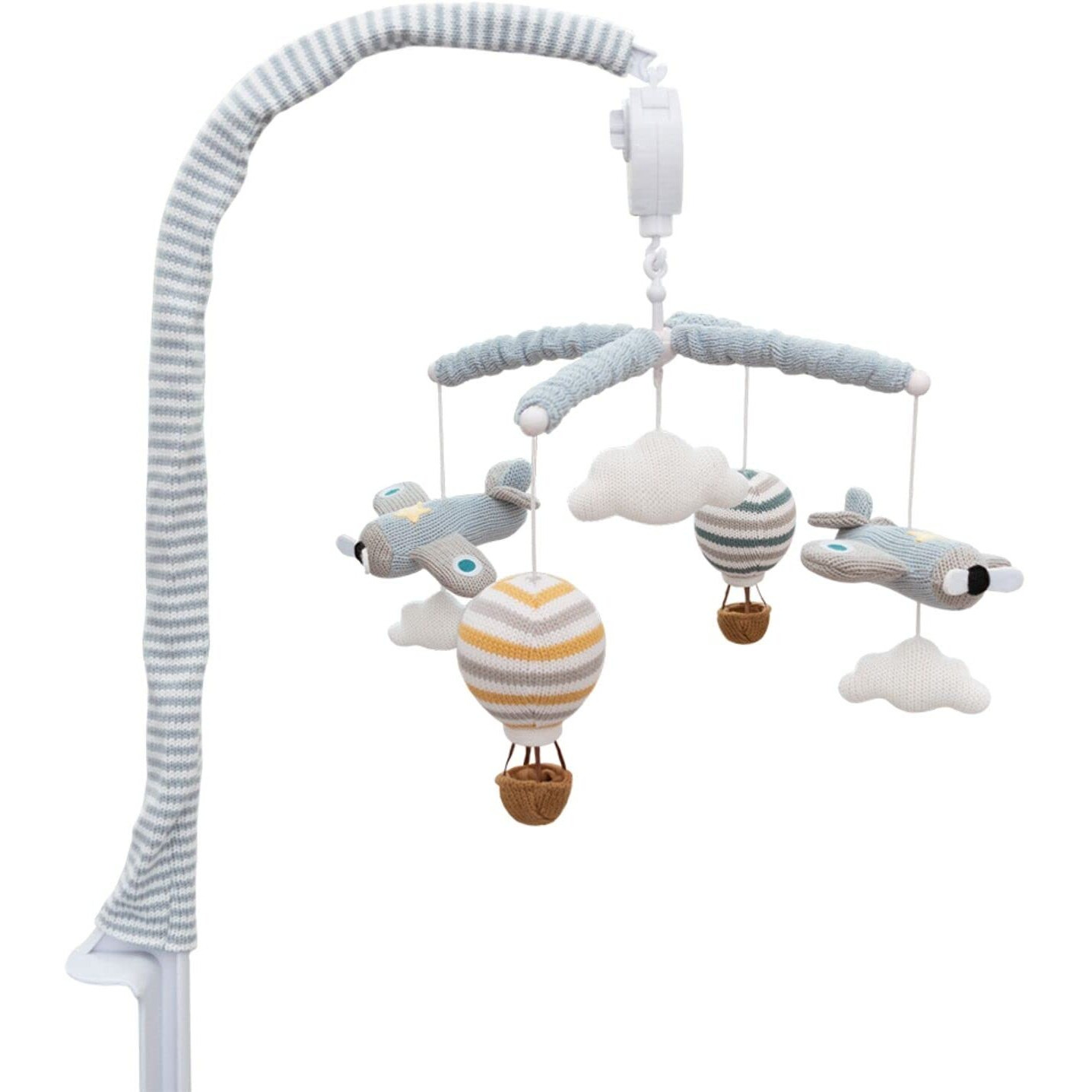 Baby Music Mobile - Up Up And Away - Crib Toy, Sky Hot Air Balloon,Clouds  Planes, Musical Nursery Decor, Calming Soother With 12 Lullabies - Baby Essential And Perfect Baby Toy For Boys And Girls