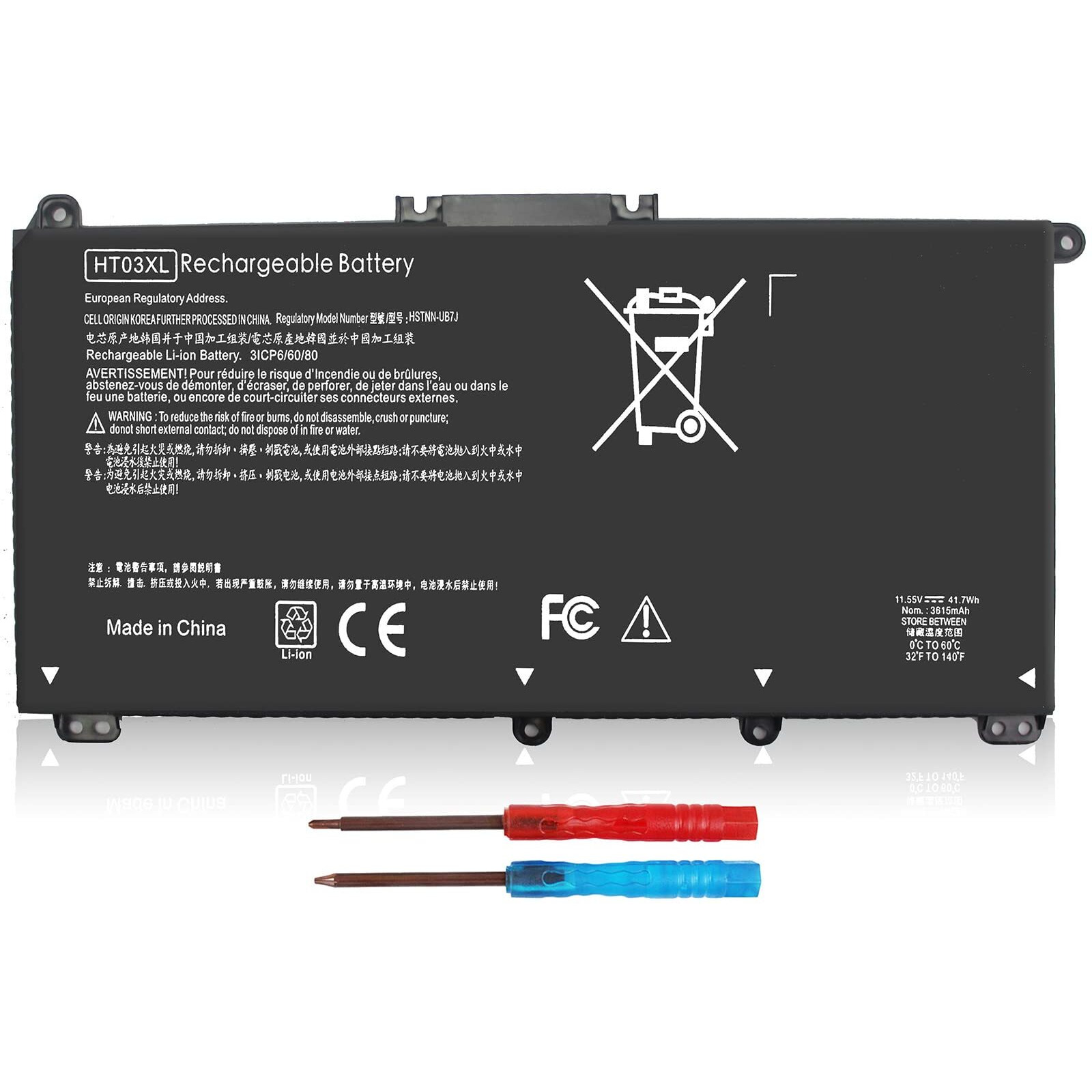 Ht03Xl L11119-855 Battery For Hp Pavilion 15-Da 15-Db 15-Dw 15-Cs 15-Dy 17-By 17-Ca 14-Ce 14-Cf 14-Df 14-Dq 14-Dk 14M-Dh 15-Da0014Dx 15-Cs0053Cl 15-Dw0043Dx 15T-Dw100 15Z-Cw100 17-By1053Dx L11421-422