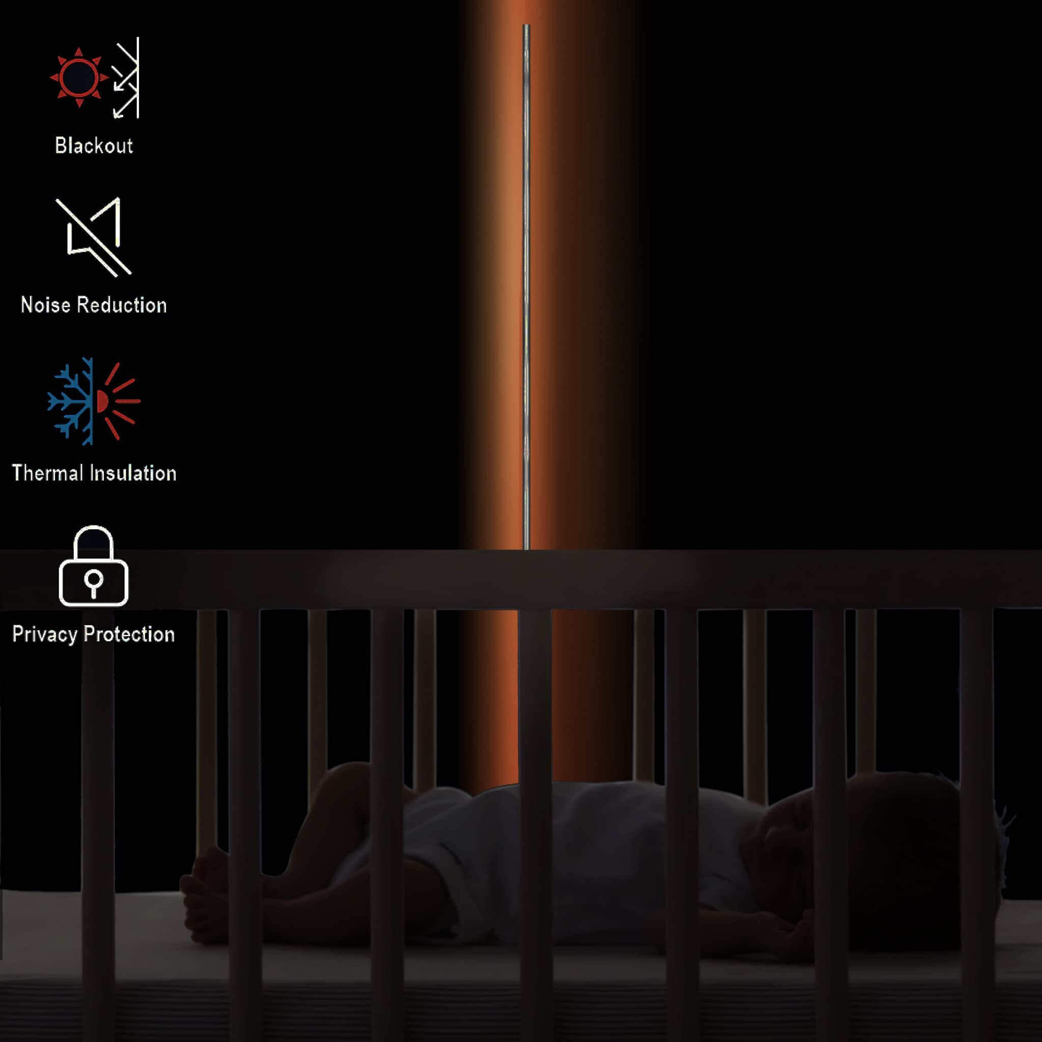 Diraysid Orange Grommet Blackout Curtains For Bedroom Thermal Insulated Room Darkening Curtains Drapes, 42 X 63 Inch, 2 Panels