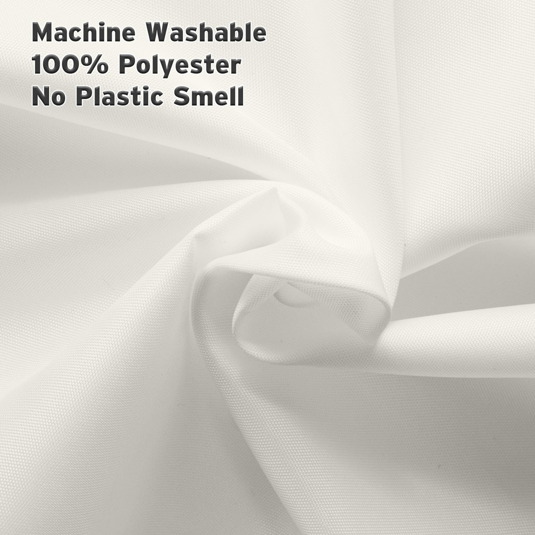 Titanker Fabric Shower Curtain Liner Washable, 70 X 72 Inches, Cream Shower Liner Fabric With 2 Magnets, Bathroom Polyester Shower Liner Waterproof Soft Lightweight, Cream