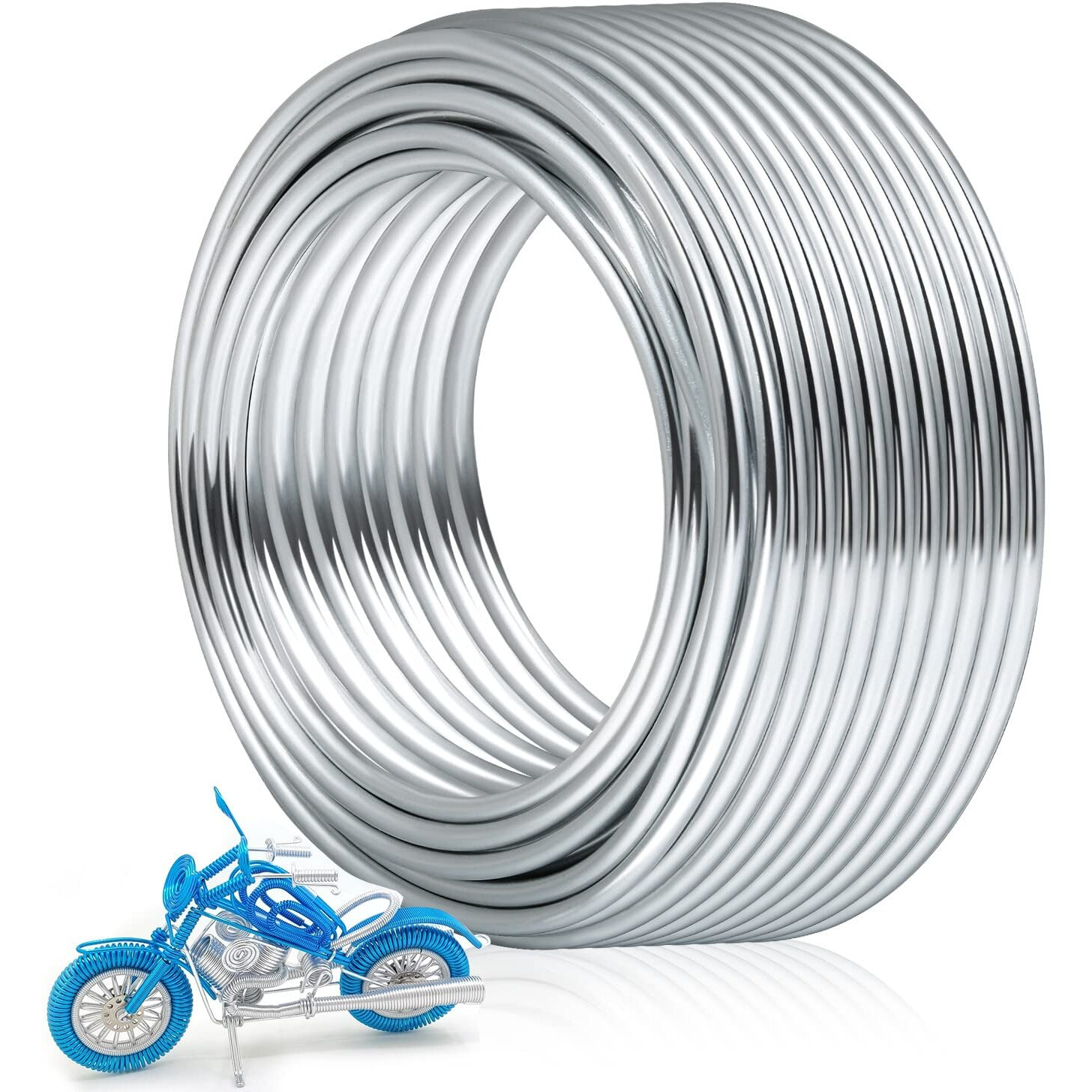 3Mm Craft Wire For Sculpting, 52 Ft Aluminum Wire Bendable Thick Metal Wire For Bonsai Trees Floral Armature Wire Weaving Wrapping Clay Models Dolls Diy Jewelry Making (9 Gauge Thickness)