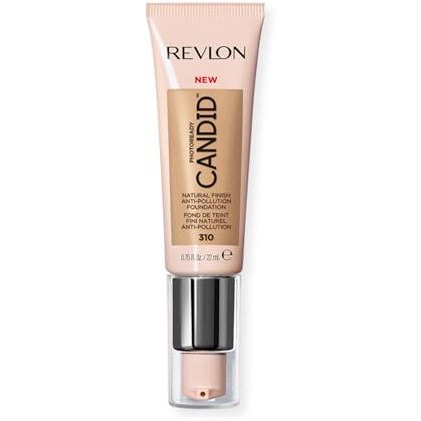 Revlon Photoready Candid Natural Finish Foundation, With Anti-Pollution, Antioxidant, Anti-Blue Light Ingredients, 310 Butterscotch, 0.75 Fl. Oz.
