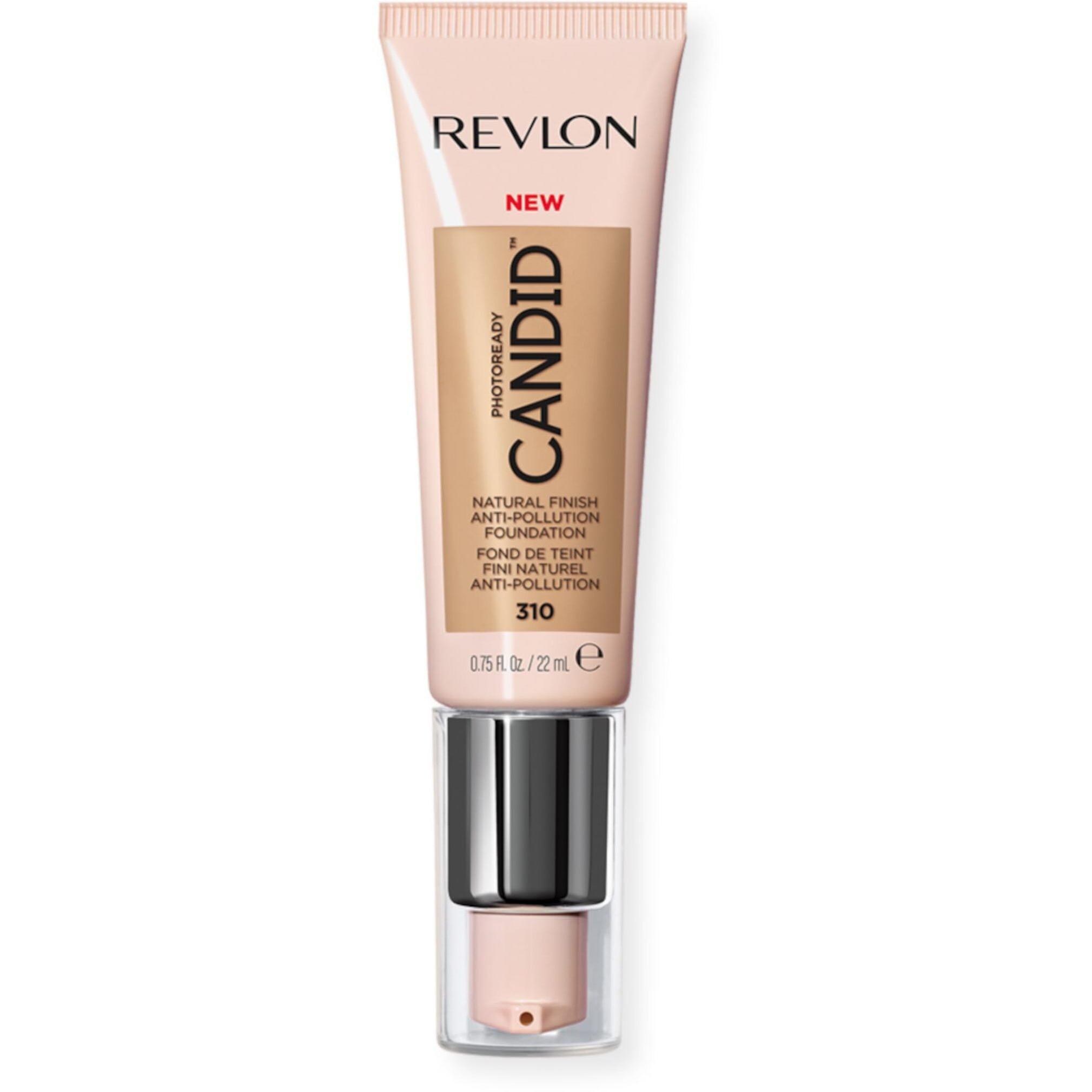 Revlon Photoready Candid Natural Finish Foundation, With Anti-Pollution, Antioxidant, Anti-Blue Light Ingredients, 310 Butterscotch, 0.75 Fl. Oz.