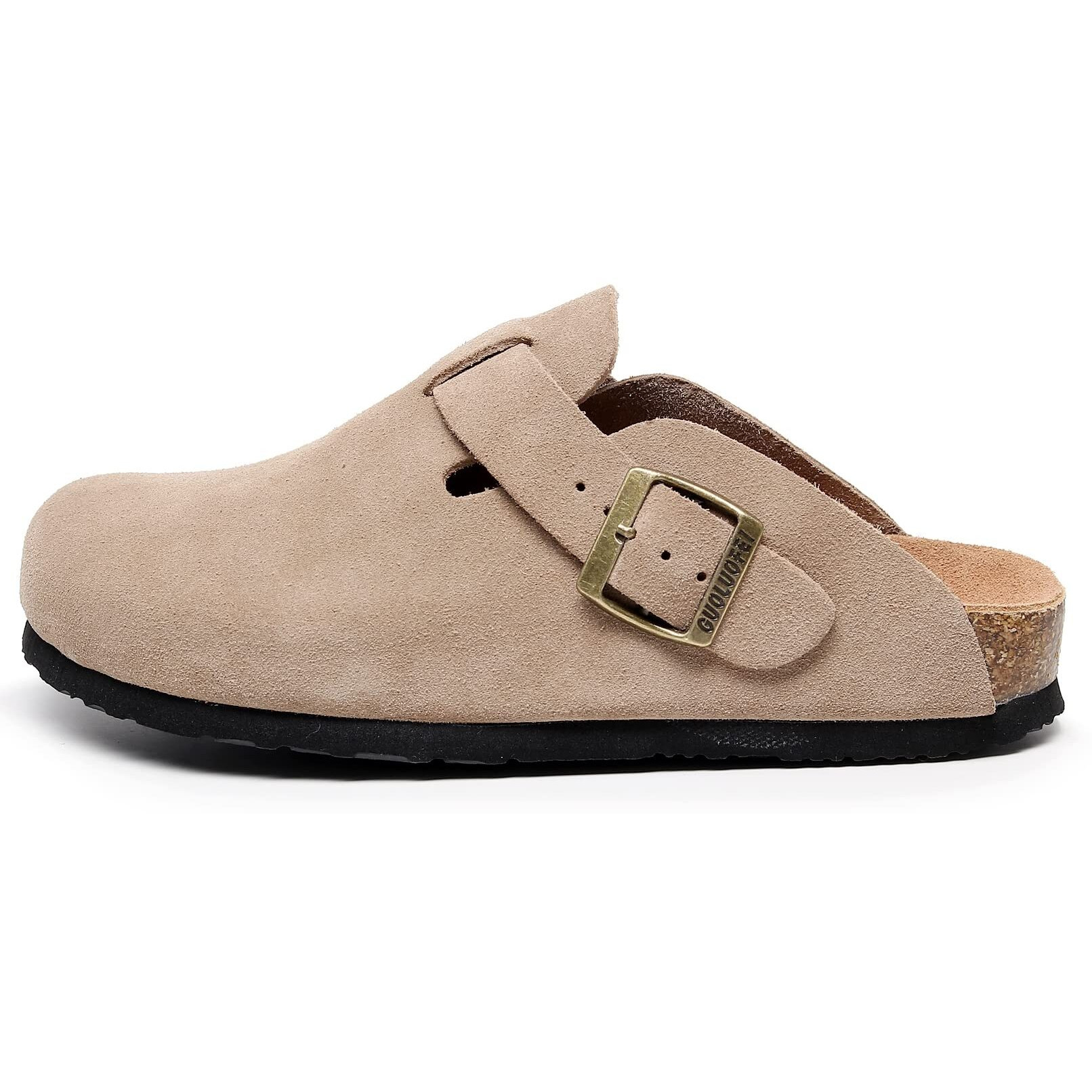 Guoluofei Clogs For Women, Womens Clogs- Mules House Slipers With Arch Support And Adjustable Buckle,Brown, Us9M
