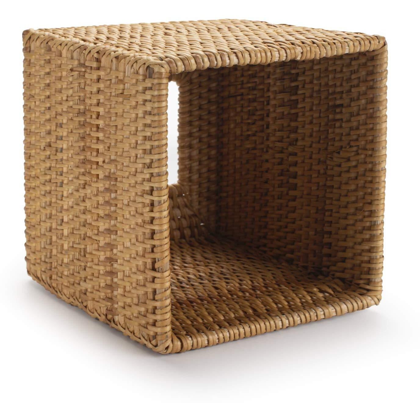 Rattan Tissue Box Cover Square, Hand Woven Wicker Tissue Holder, 5.5 X 5.5 X 5.7 Inch, Natural