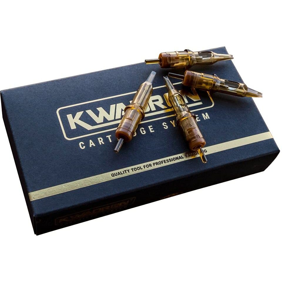 Kwadron Cartridge Tattoo Needles Cartridges, Box Of 20, Round Liners Long Taper Textured - 1 Round Liner Long Taper - 351Rllt-T