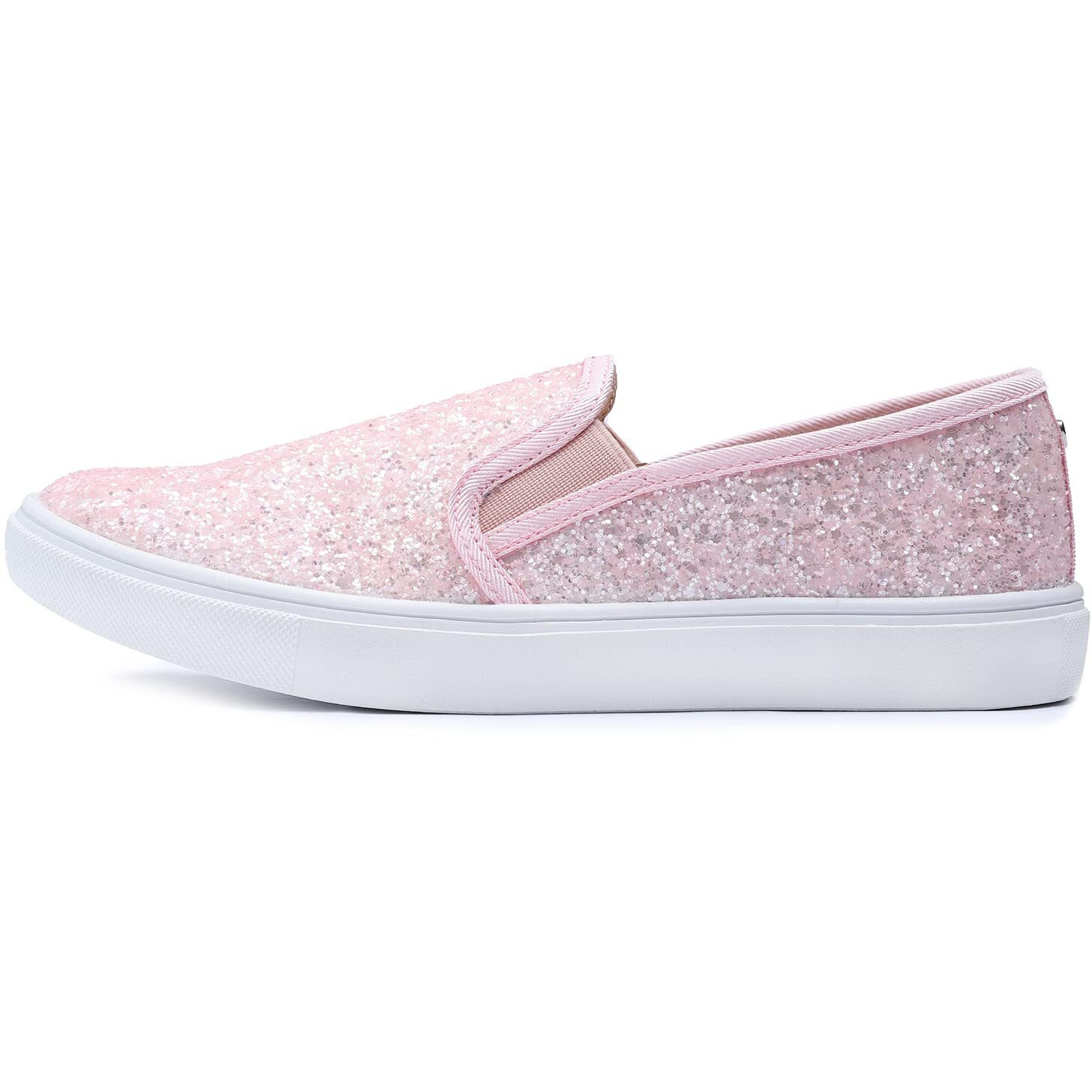 Feversole Women's Fashion Slip-On Sneaker Casual Flat Loafers Baby Pink Size 8 M Us