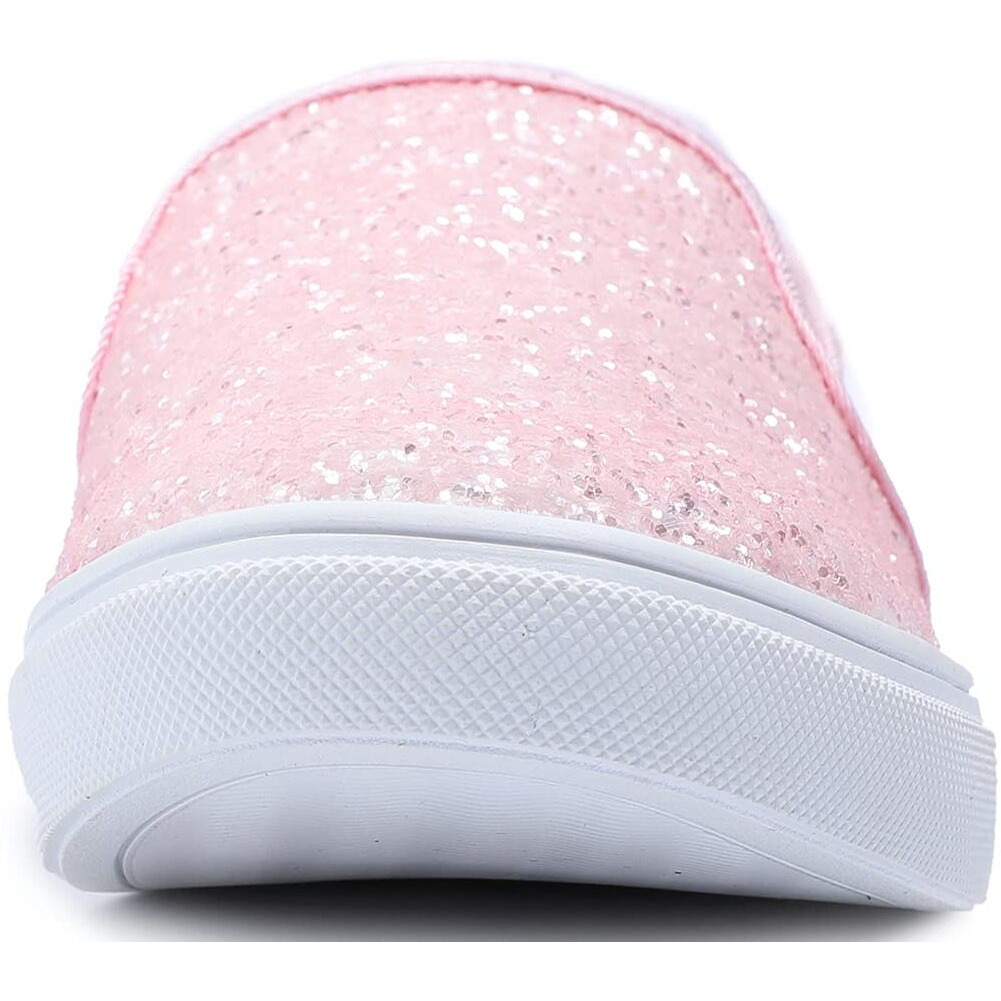 Feversole Women's Fashion Slip-On Sneaker Casual Flat Loafers Baby Pink Size 8 M Us
