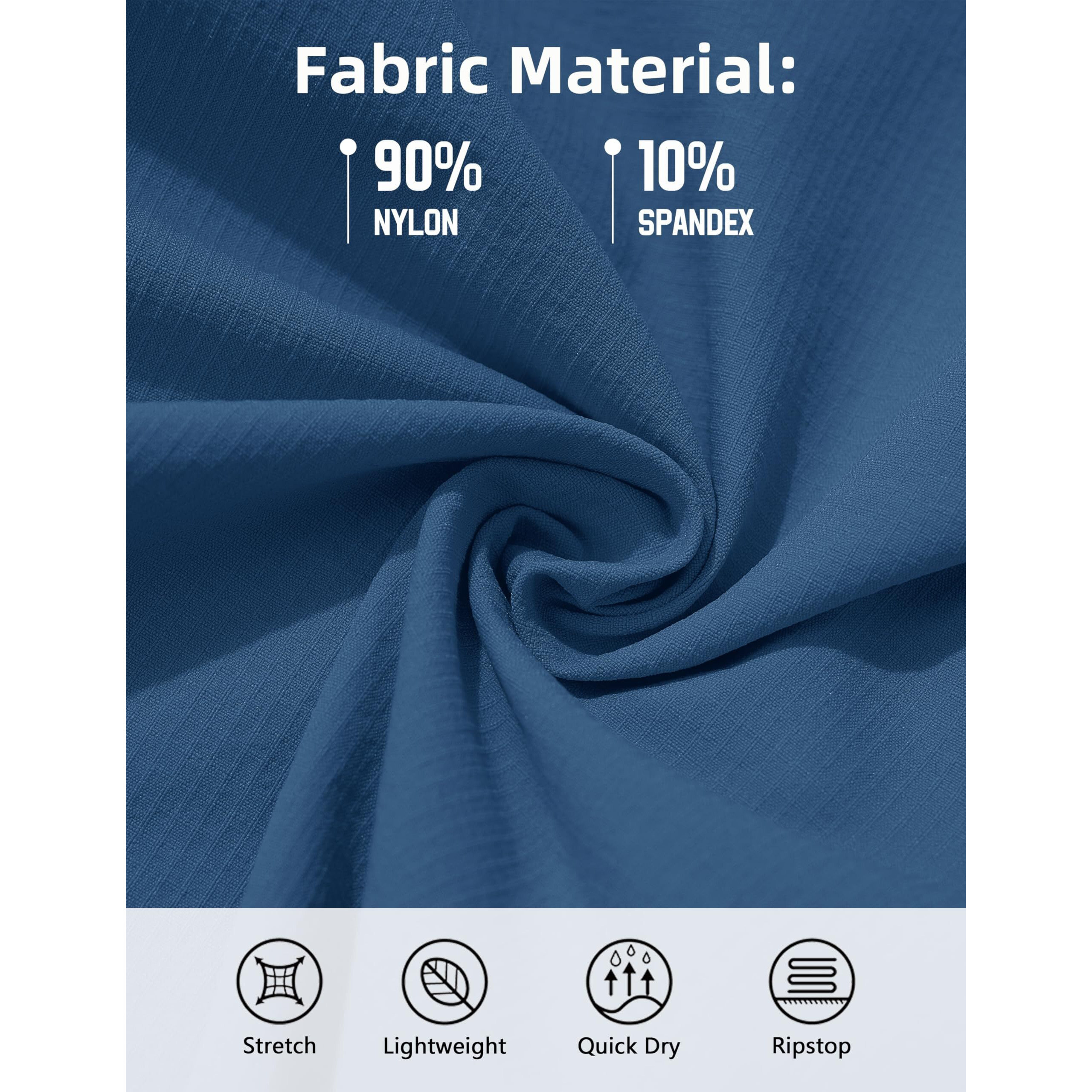 Hiking Shorts For Men With Pockets Cargo Short Basketball Long Shorts Athletic Summer Shorts 3/4 Capri Pants Dry Fit Tactical Shorts Blue Grey