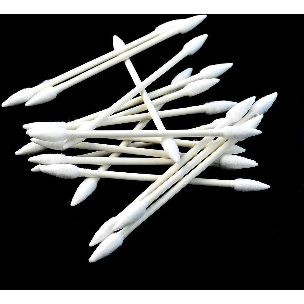 800 Pieces Cotton Swabs, Double Precision Tips With Paper Stick, 4 Packs, 200 Pieces 1 Pack (Double-Pointed Shape)