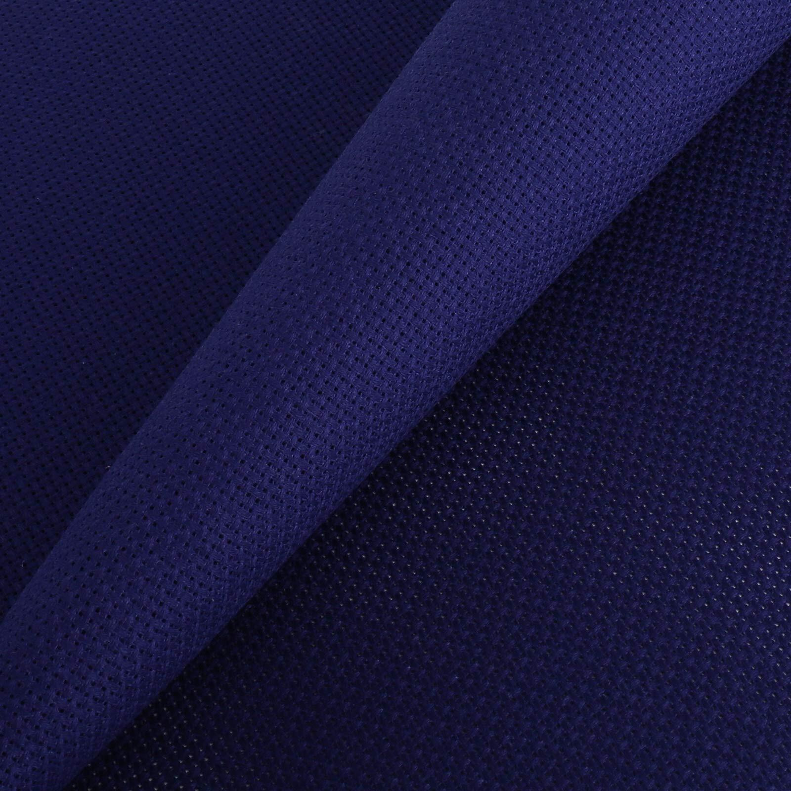 Aida Cloth 14 Count Cross Stitch Fabric,19A28Inch (14Ct, Navy)