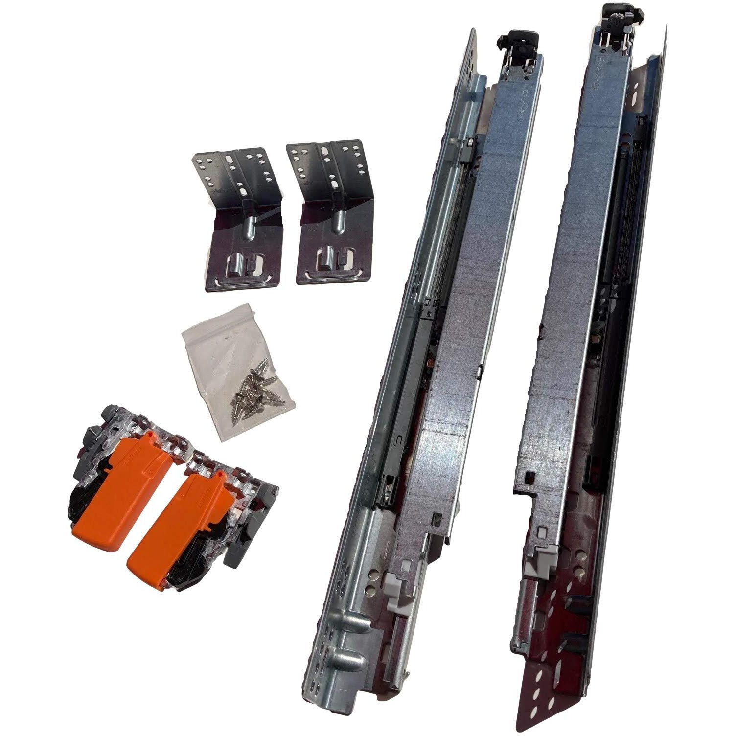 Blum Tandem Plus Blumotion Drawer Slides Complete Pair, With Runners 563H, Locking Devices, Rear Mounting Brackets And Screws (For Face Frame Or Frameless Application) 21 Inch