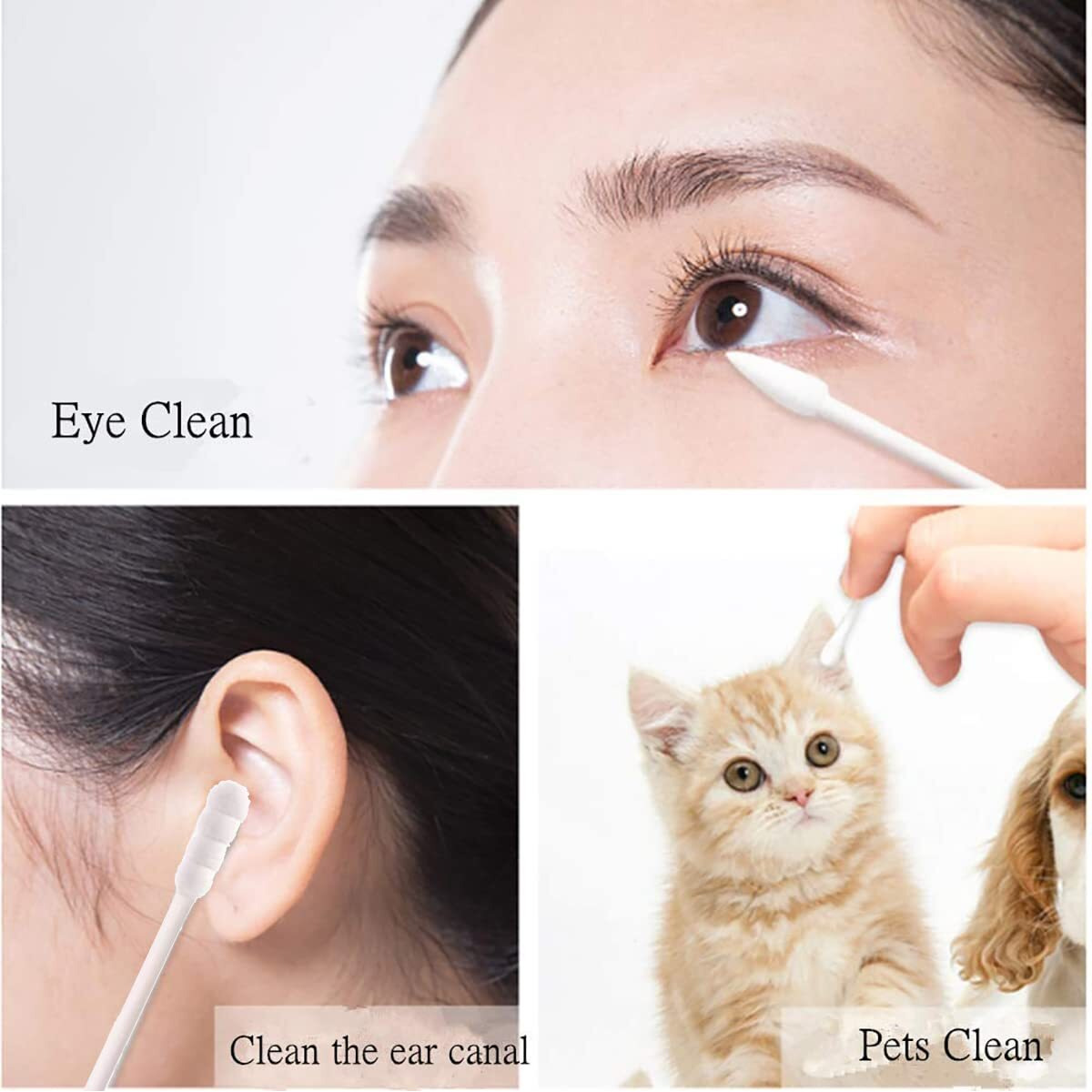 800 Pieces Cotton Swabs, Spiral Pointed Tipped With Paper Stick, Quality Cotton Heads- Sturdy Handle - Multipurpose, 4 Packs, 200 Pieces 1 Pack