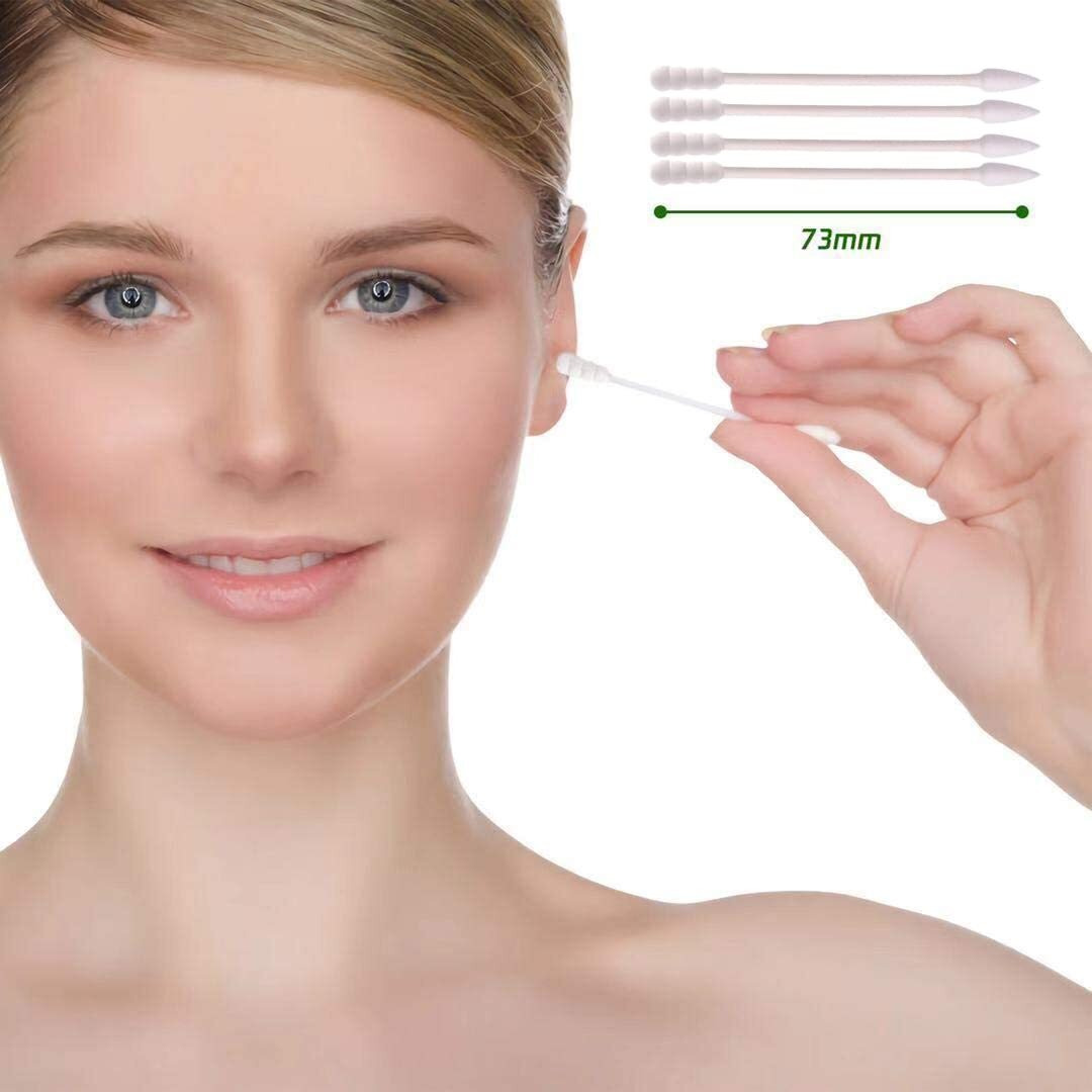 800 Pieces Cotton Swabs, Spiral Pointed Tipped With Paper Stick, Quality Cotton Heads- Sturdy Handle - Multipurpose, 4 Packs, 200 Pieces 1 Pack