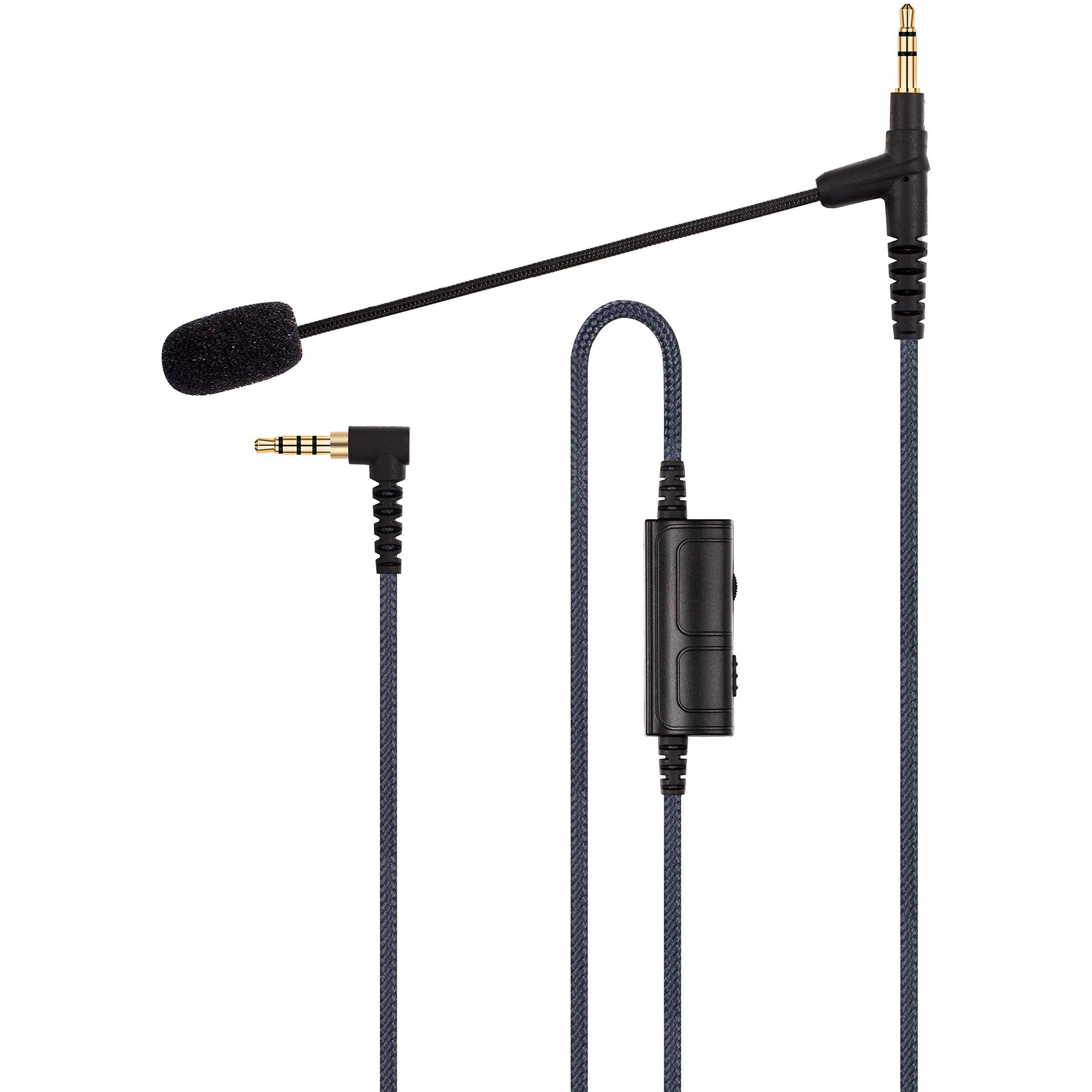 Boom Gaming Microphone Cable Compatible With Game Ps4 Xbox One Pc Laptop Phone And Sony Mdrxb950Bt, Mdrxb650Bt, Mdr1000X, Mdr100Abn, Wh1000Xm2, Mdr-1A Headphone - With Volume Control And Mute Switch