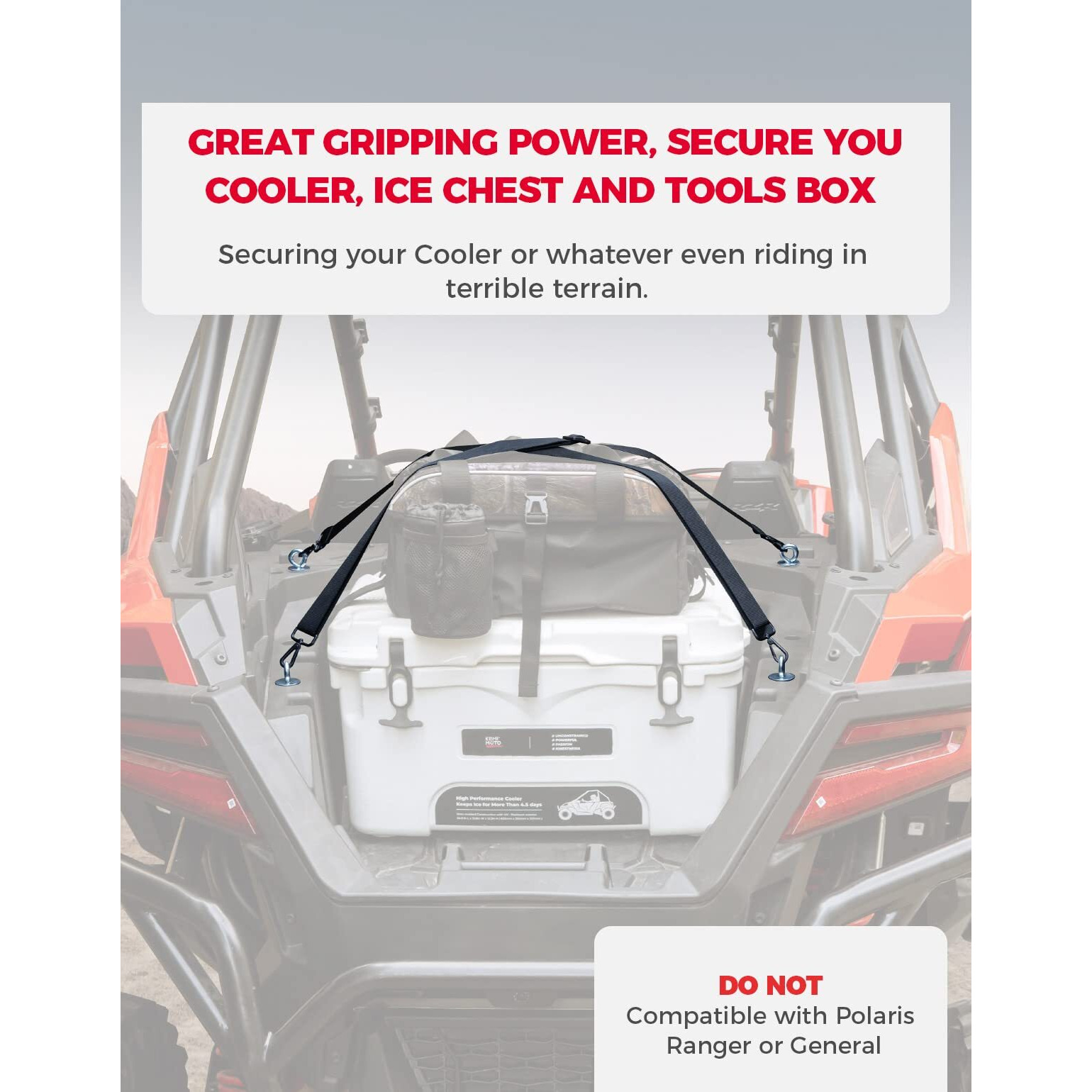 Kemimoto Utv Tie Down Anchors, Bed Anchors Compatible With Polaris Rzr 800 900 1000 Xp Turbo Pro Sportsman 450 570 850 Ace-(Set Of 5), Compatible With Rzr Cooler Mount Rzr Xp Accessories