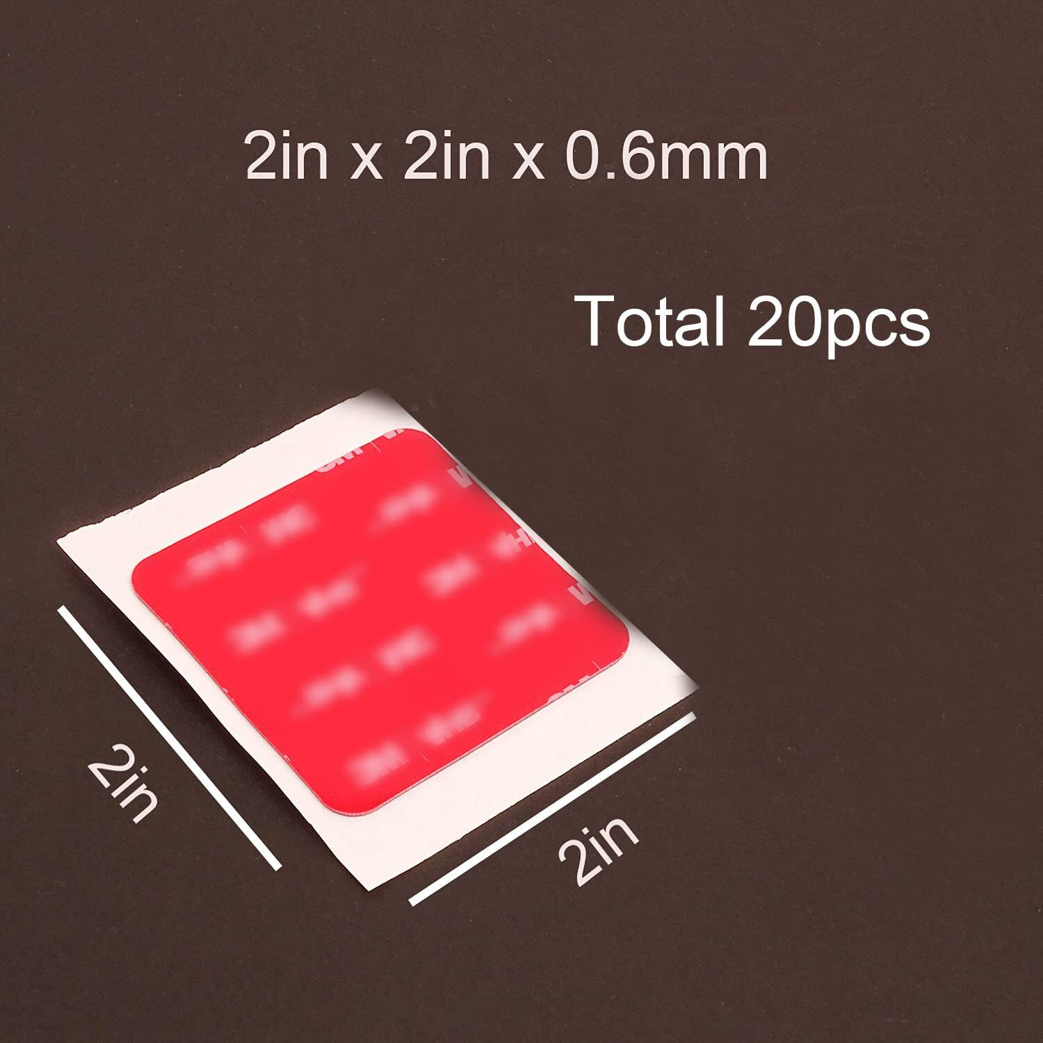 Hasaky Double Sided Tape Heavy Duty 20Pcs 2In X 2In Mounting Tape Pad Sticker Strong Adhesive Tape Waterproof Foam Tape For Indoor And Outdoor