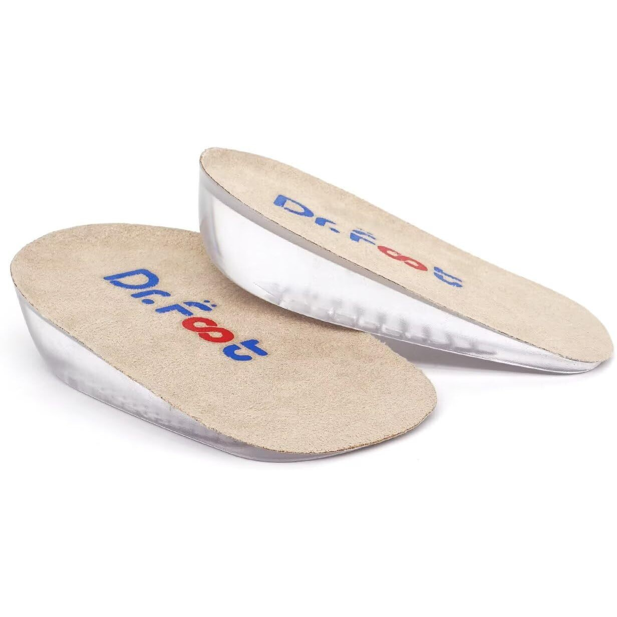 Dr.Foot Height Increase Insoles, Heel Cushion Inserts, Heel Lift Inserts For Leg Length Discrepancies (Large (0.5" Height))