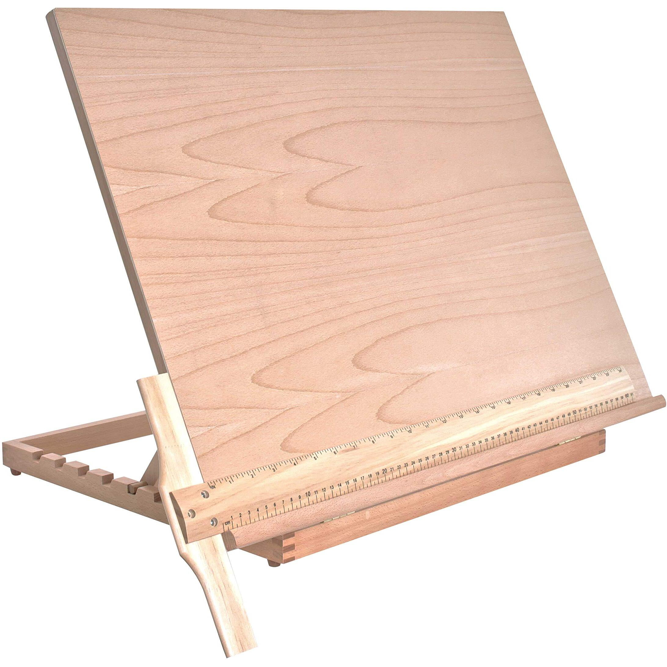 Us Art Supply Extra Large Adjustable Wood Artist Drawing  Sketching Board 26 Wide X 21 Tall