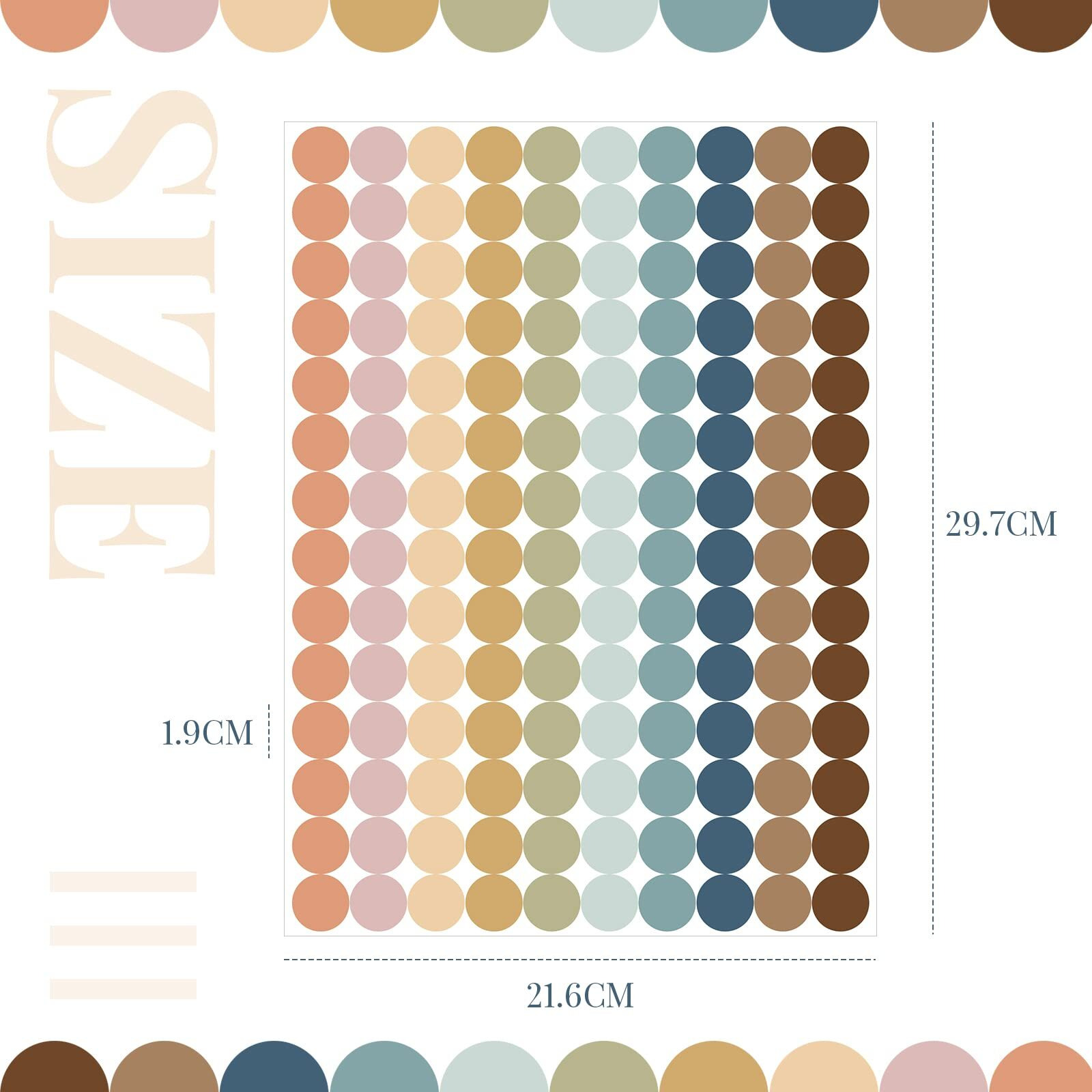 Tallew 2800 Pieces 3/4 Inch 10 Color Diameter Color Coding Labels Polychrome Stickers Assorted Removable Stickers For Classrooms Offices Labeling Marking(Gray Series)