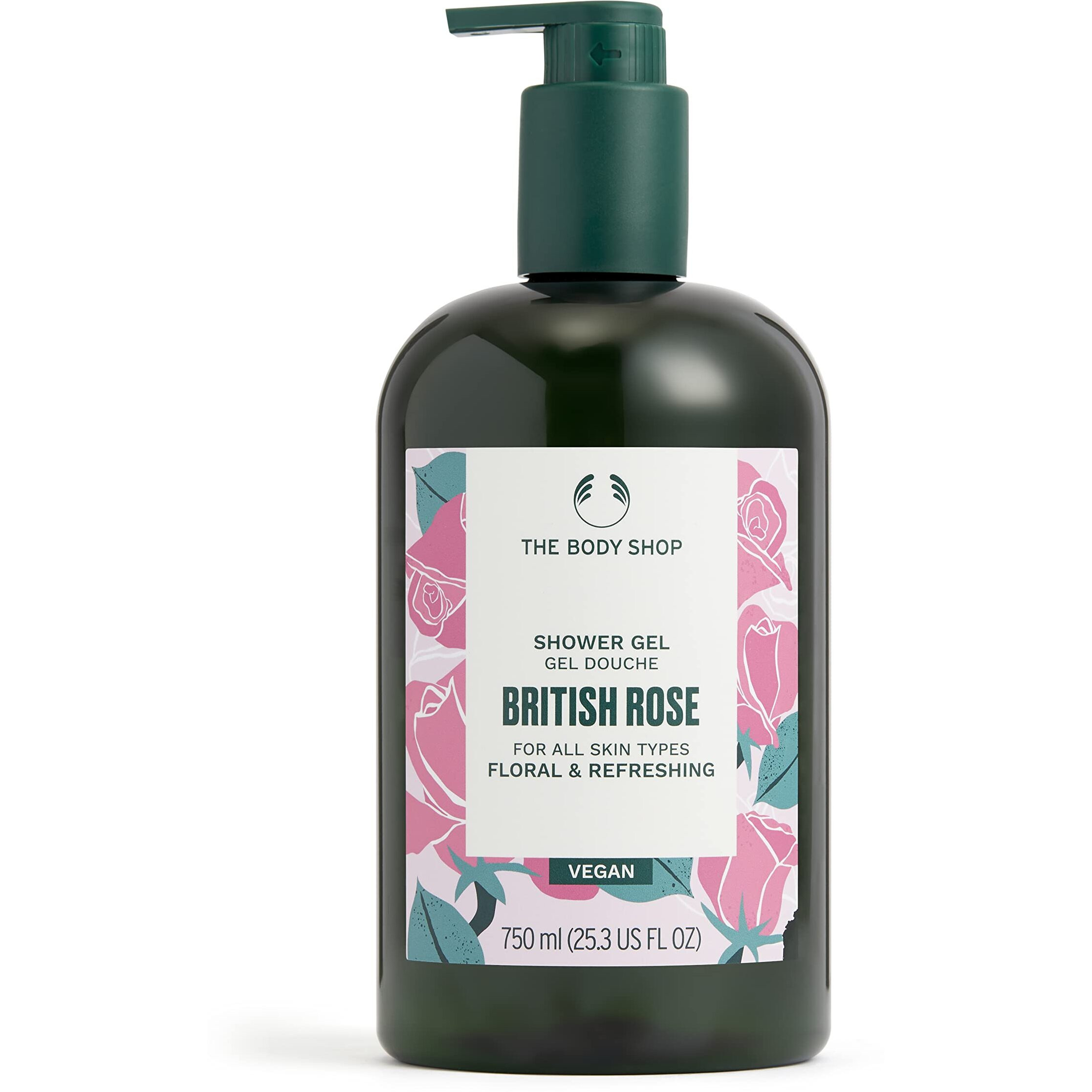 The Body Shop British Rose Shower Gel, 25.3 Fl Oz