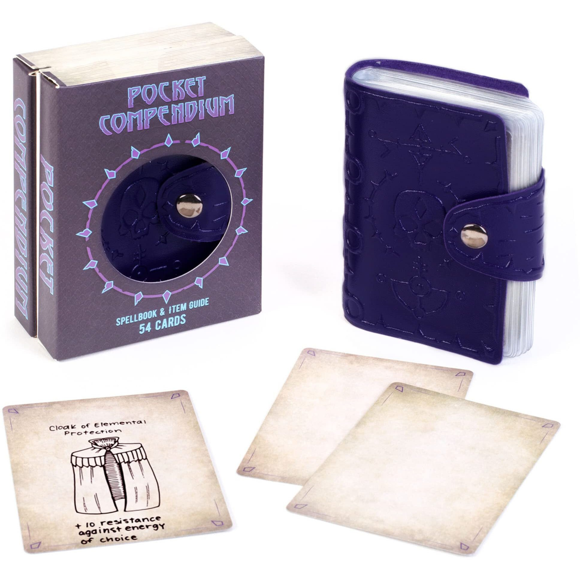 Stratagem Pocket Compendium Spellbook Holder| 26 Pages Per Book & 54 Playing Cards| Tabletop Rpg Fantasy Game|Tome Of Dread