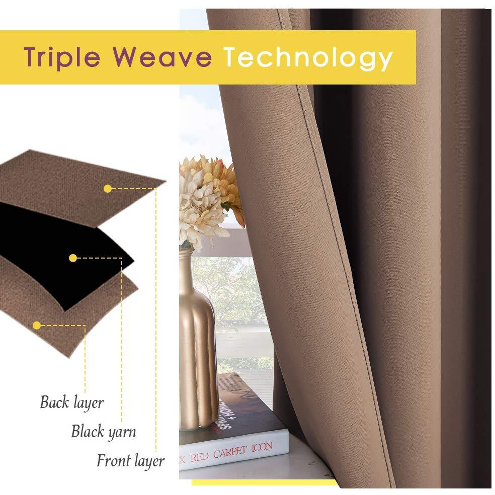 Nicetown Room Divider Curtain Screen Partitions, Hide Clutter Separate Functions Grommet Top Portable Room Divider Curtain Panel For Sliding Door (Single Panel, 8Ft Tall X 10Ft Wide, Cappuccino)