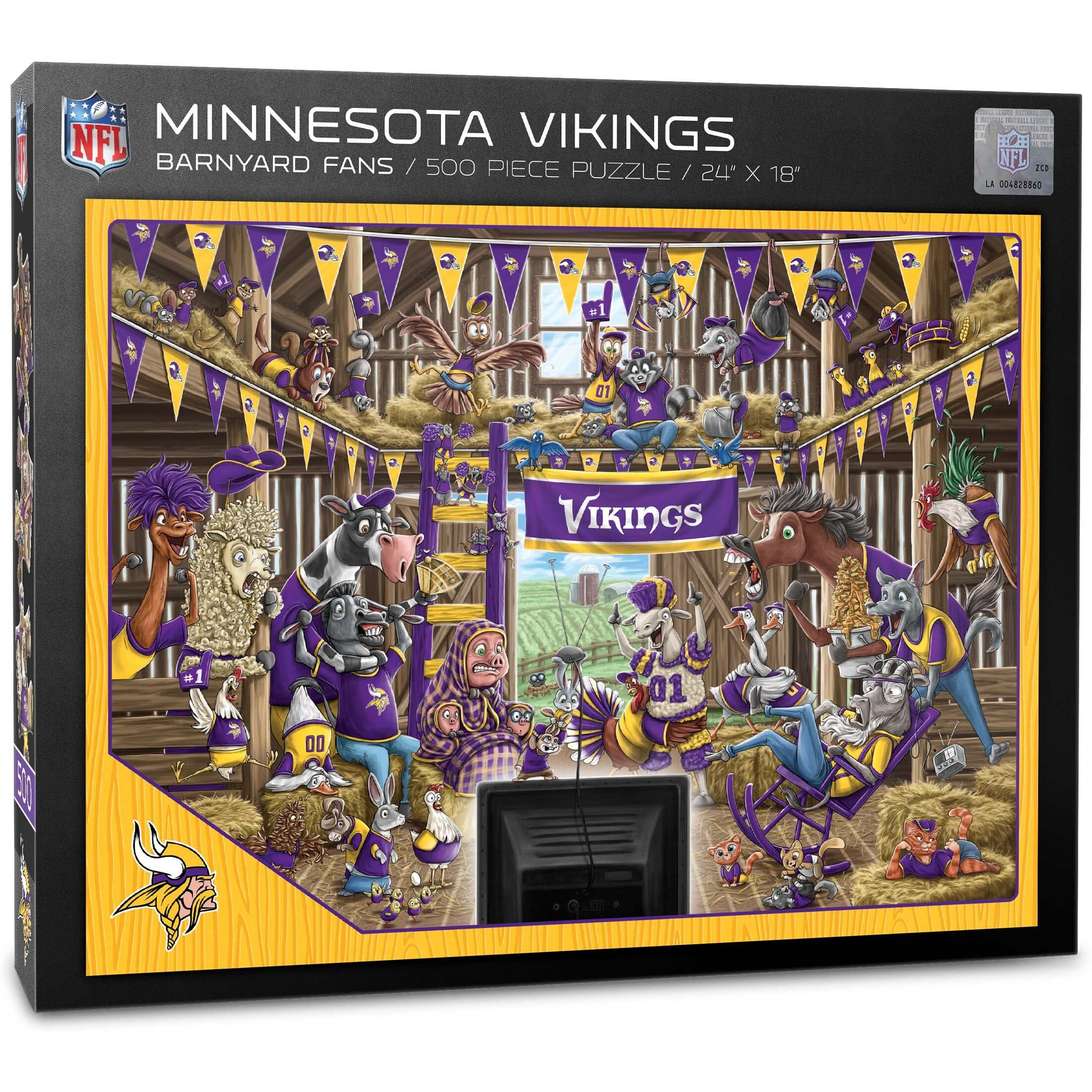 Youthefan Nfl Minnesota Vikings Barnyard Fans 500Pc Puzzle