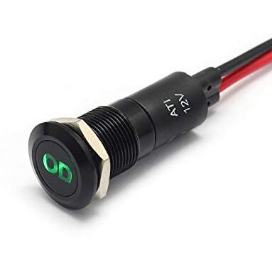 Alpinetech Plb12Ms 12Mm 1/2" 12V Led Metal Signal Indicator Pilot Dash Light (Overdrive)