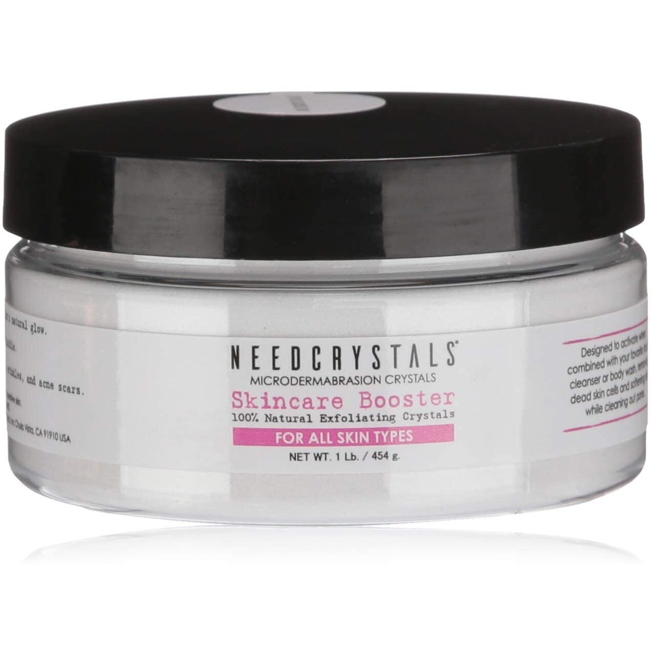 Needcrystals Microdermabrasion Crystals, Diy Face Scrub Natural Facial Exfoliator For Dull Or Dry Skin Improves Scars, Blackheads, Pore Size, Wrinkles, Blemishes & Skin Texture 1 Lb