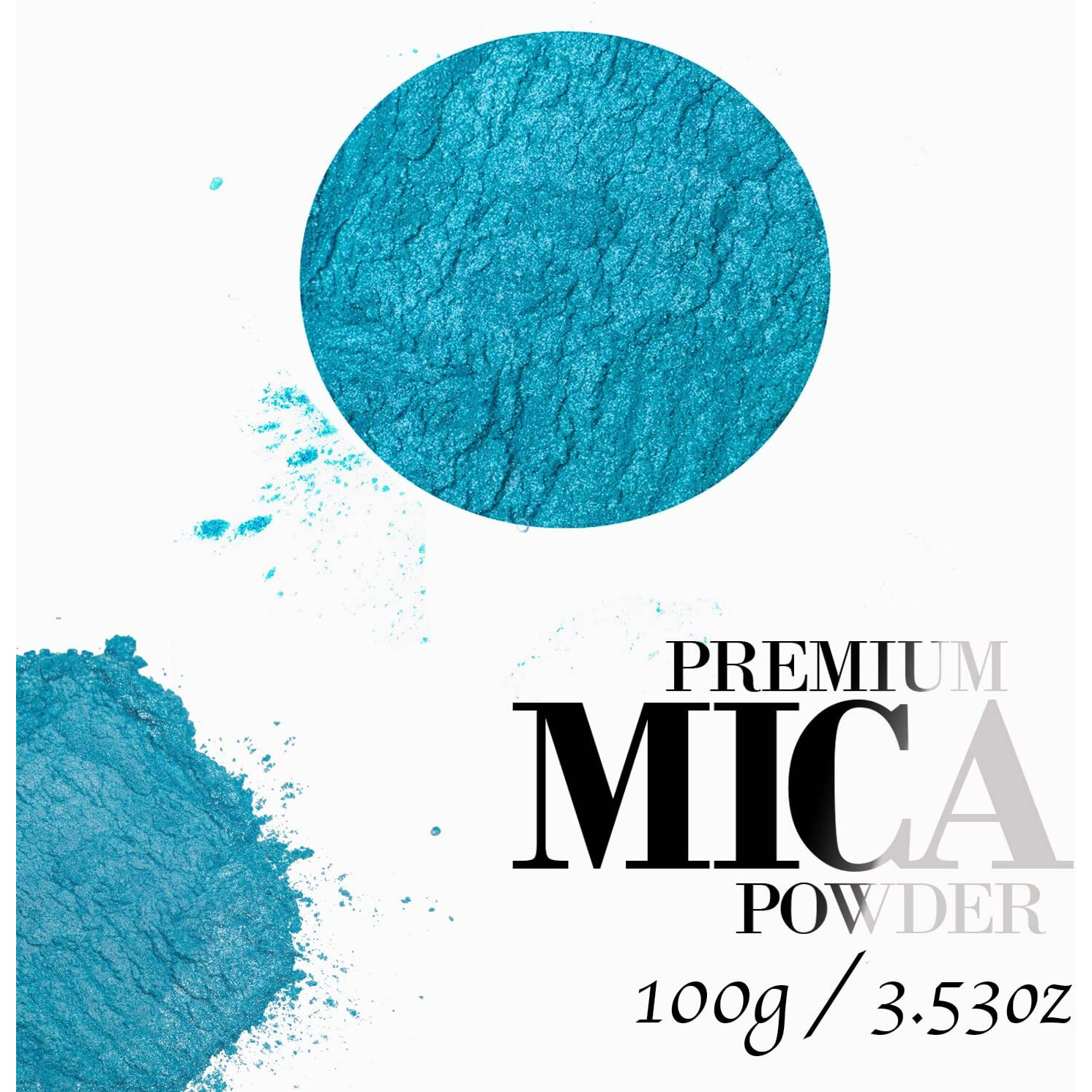 Turquoise Blue Mica Powder For Epoxy Resin 100G / 3.5Oz. Sealed Bag Techarooz 2 Tone Resin Dye Color Pigment Powder For Lip Gloss, Nails, Colorant For Slime Bath Bombs Soap Making Polymer Clay