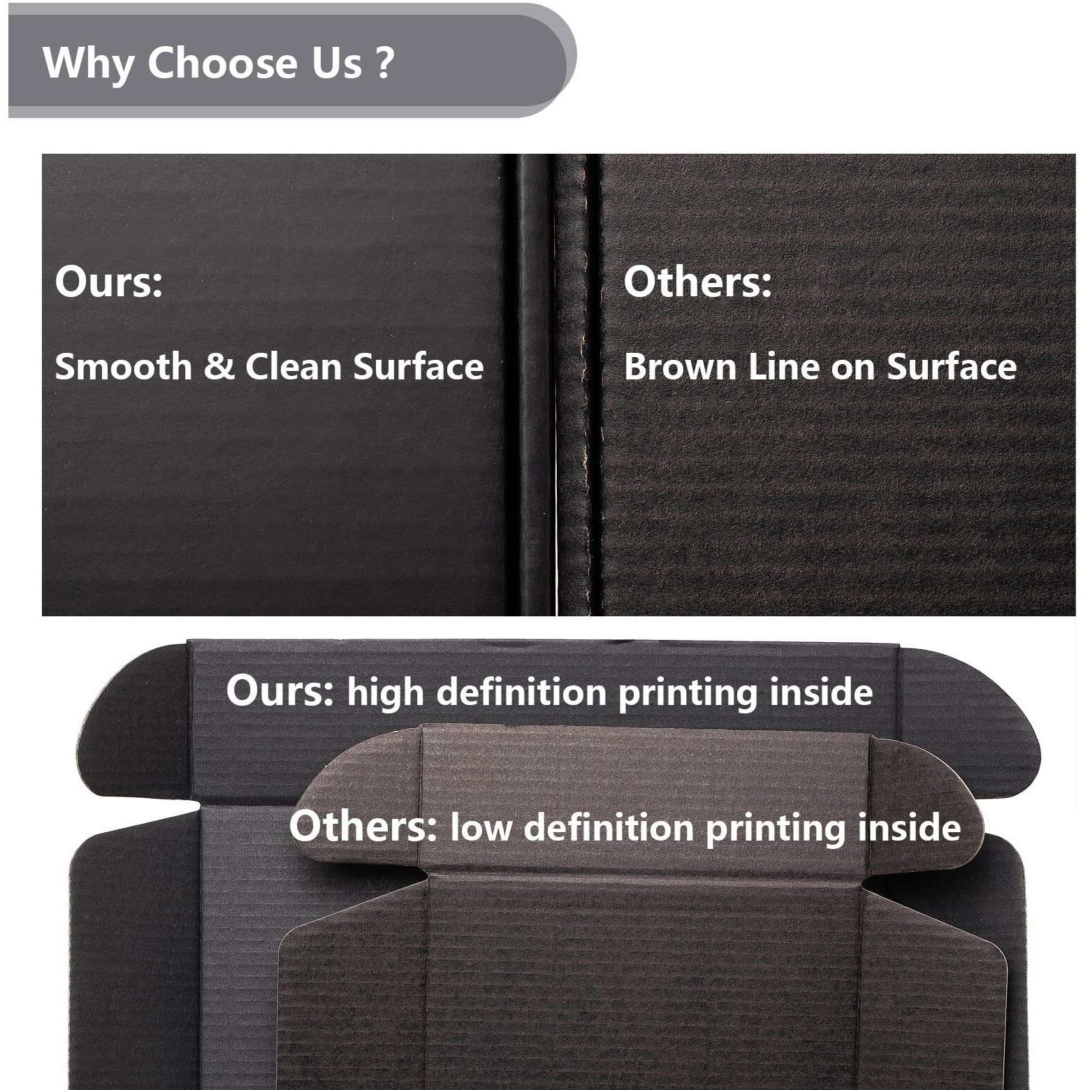 Timirog 6X4X3 Inches Small Black Shipping Boxes 25 Pack - Corrugated Cardboard Mailing Box For Small Business, Tab Locking Literature Mailer For Packing Jewelry Ornament Gift Craft Packaging Supplier