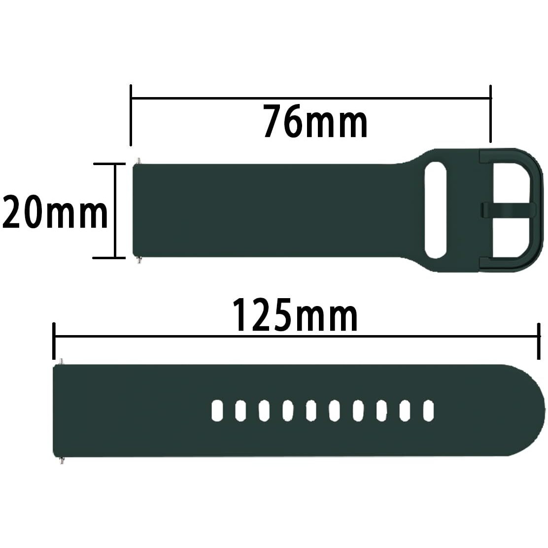 Watch Band For Omega X Swatch Moonswatch Watch Strap Speedmaster 20Mm Quick Release Rubber Watch Strap Replacement (Dark Green, 20 Mm)