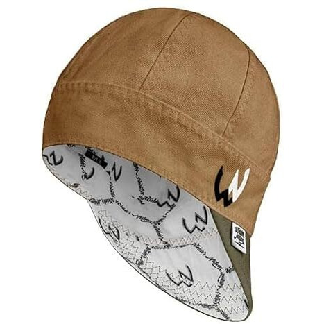 Welder Nation 8 Panel Welding Beanie Cap, 100% Cotton, Duck Canvas Exterior, Protective, Durable Men