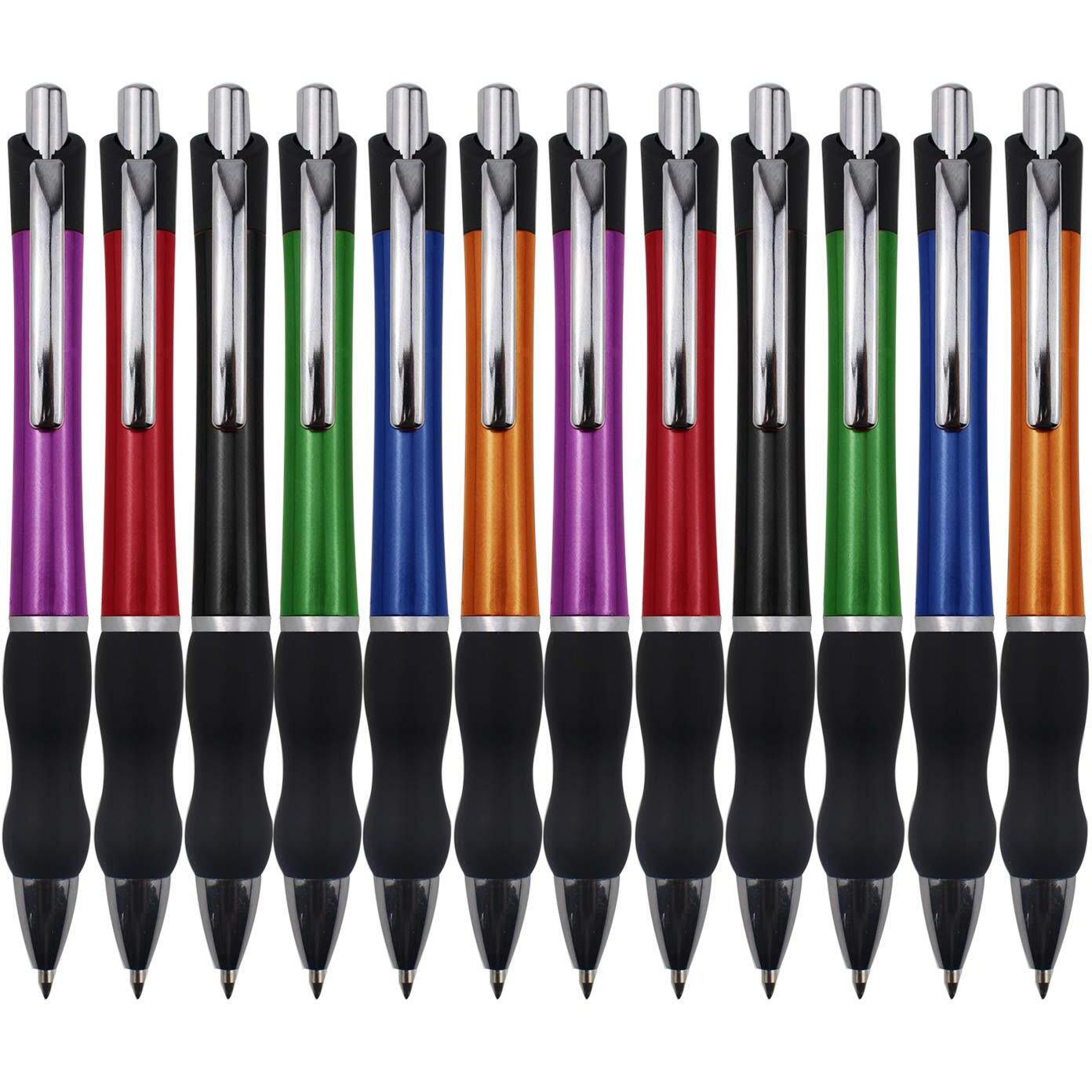 Misibao Retractable Ballpoint Pens Black Ink 1Mm Medium Point Work Pen Smooth Writing For Men Women Office Business(12 Count+4Refills)