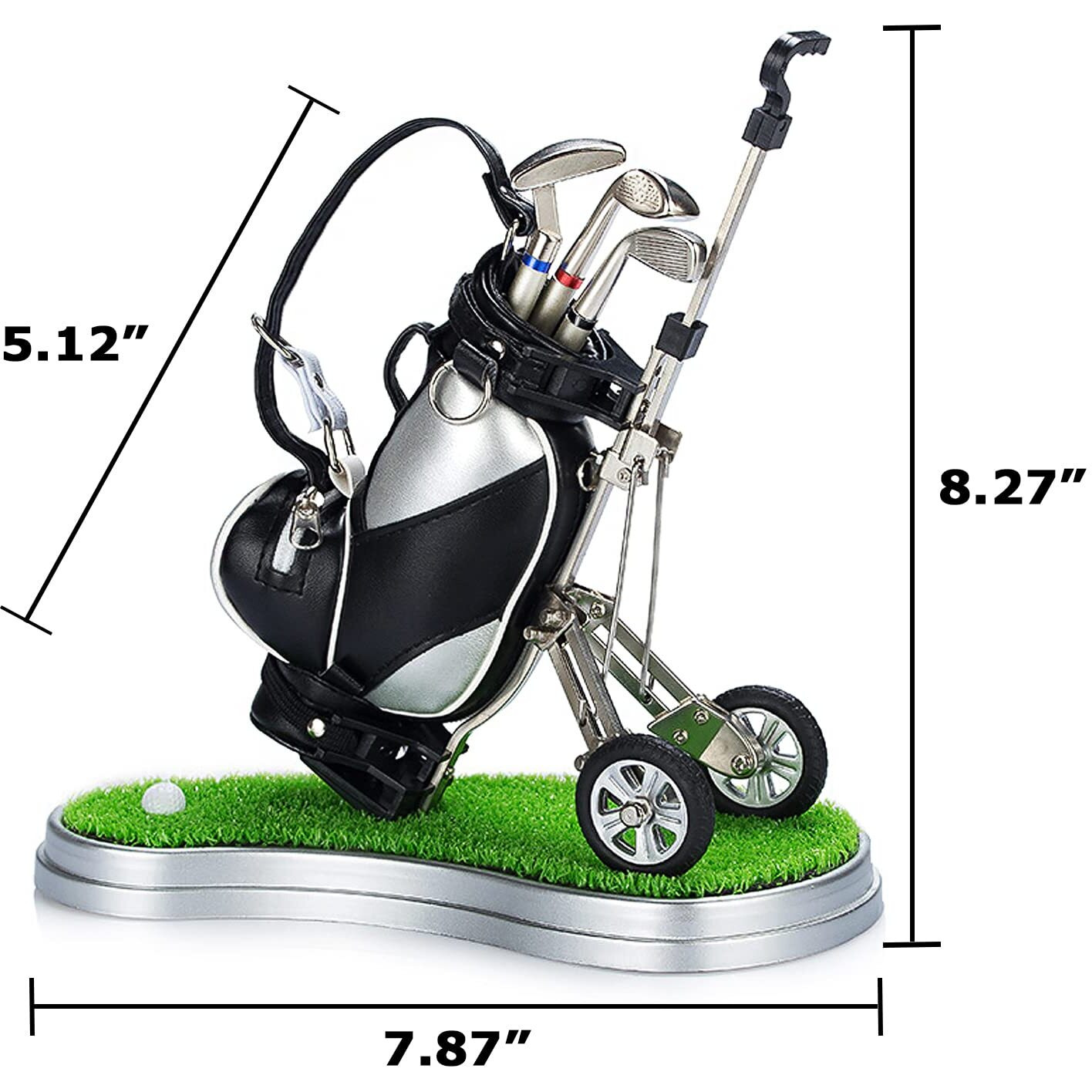 Jishi Golf Gifts For Men, Stocking Stuffers For Adults Men, White Elephant Gifts For Adults Golfers Dad Him Coworkers Boss Christmas Birthday, Funny Golf Pen Holder Desk Accessories Home Office Decor